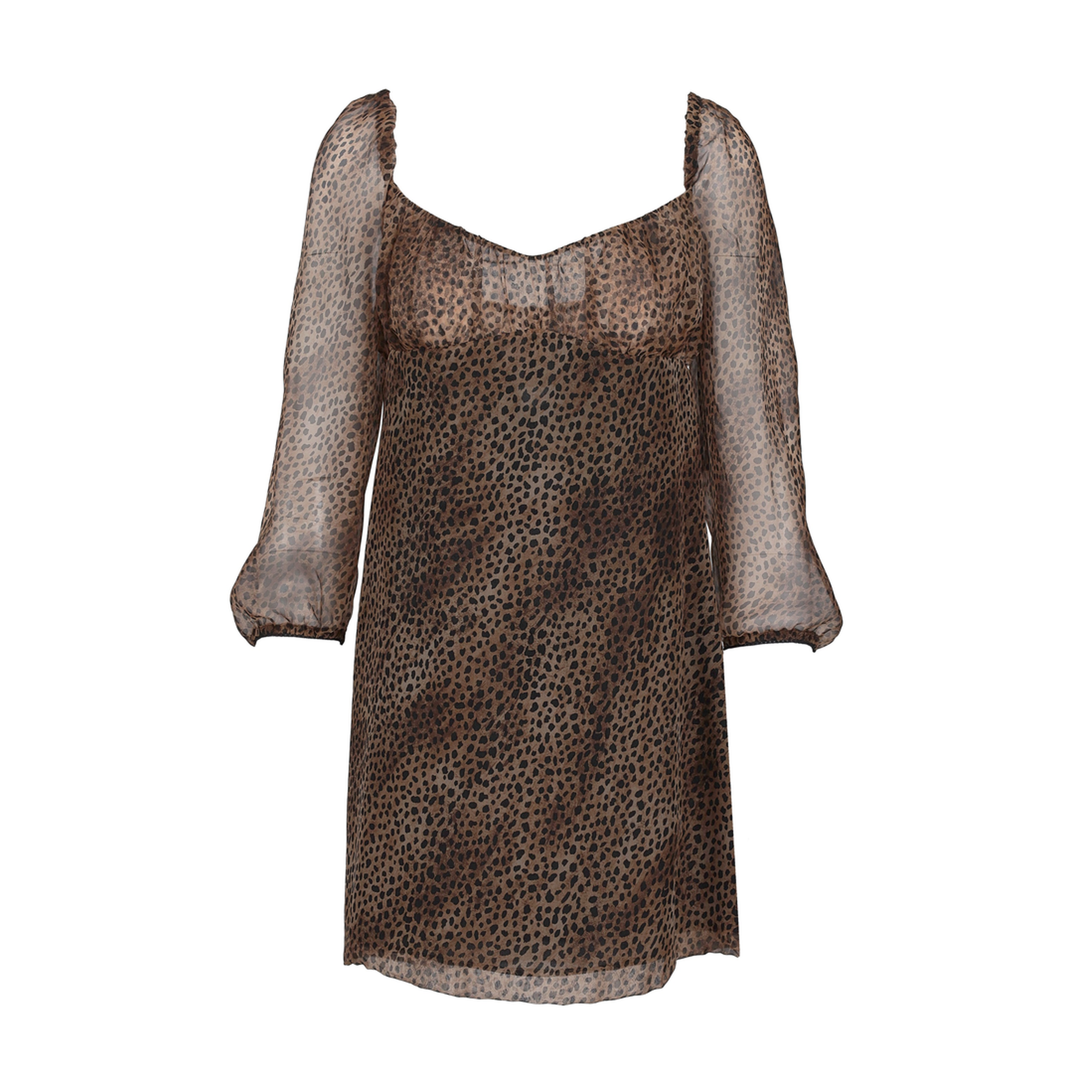 MAYFEYR - Saint Laurent - Robe Soie Imprimee Leopard - 859949Y7J389665