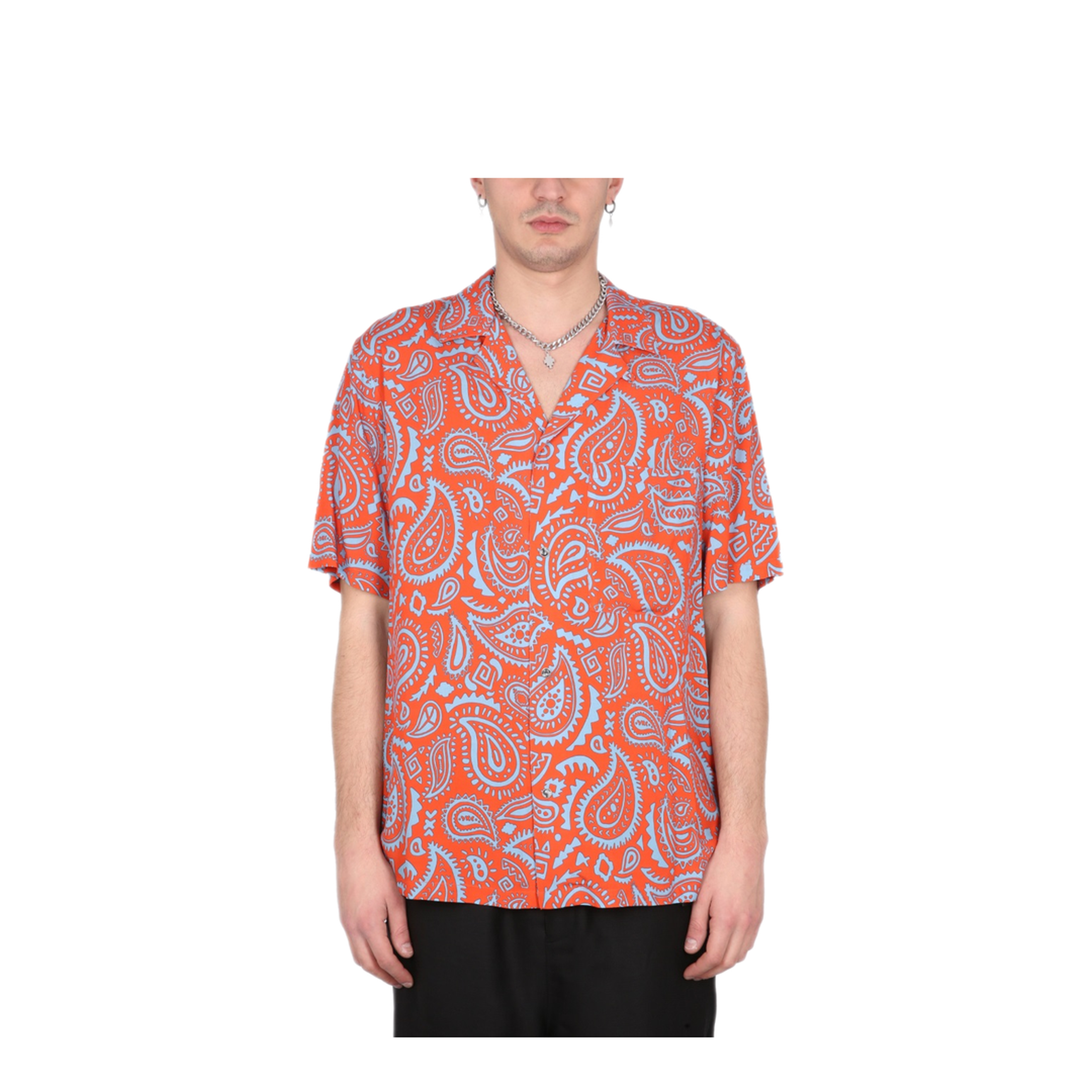 MAYFEYR - MARCELO BURLON COUNTY OF MILAN - Paisley Hawaii Shirt - CMGG001S23FAB0012540