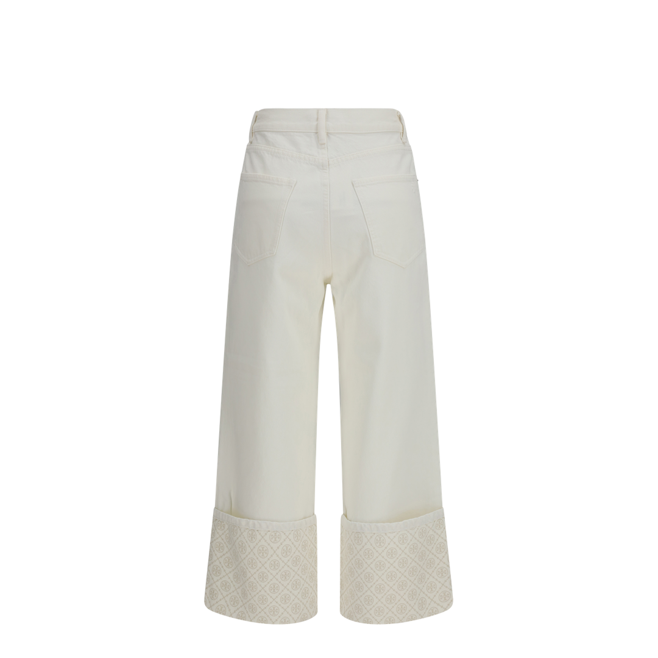 MAYFEYR - Tory Burch - Monogram Contrast Cuff Straight-Leg Jeans - 183553