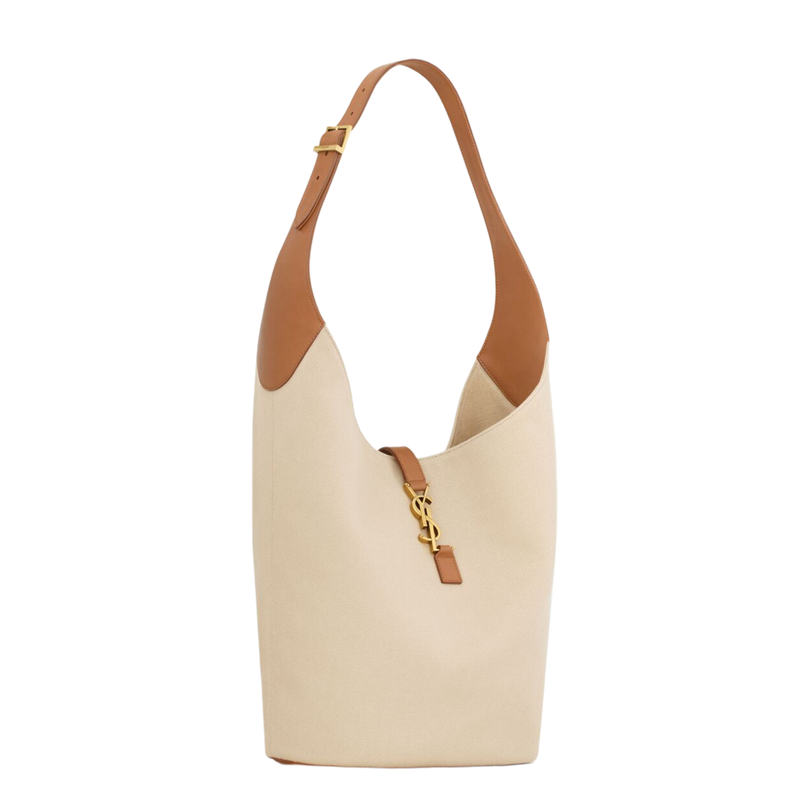 Hobo Bag in Canvas and Leather