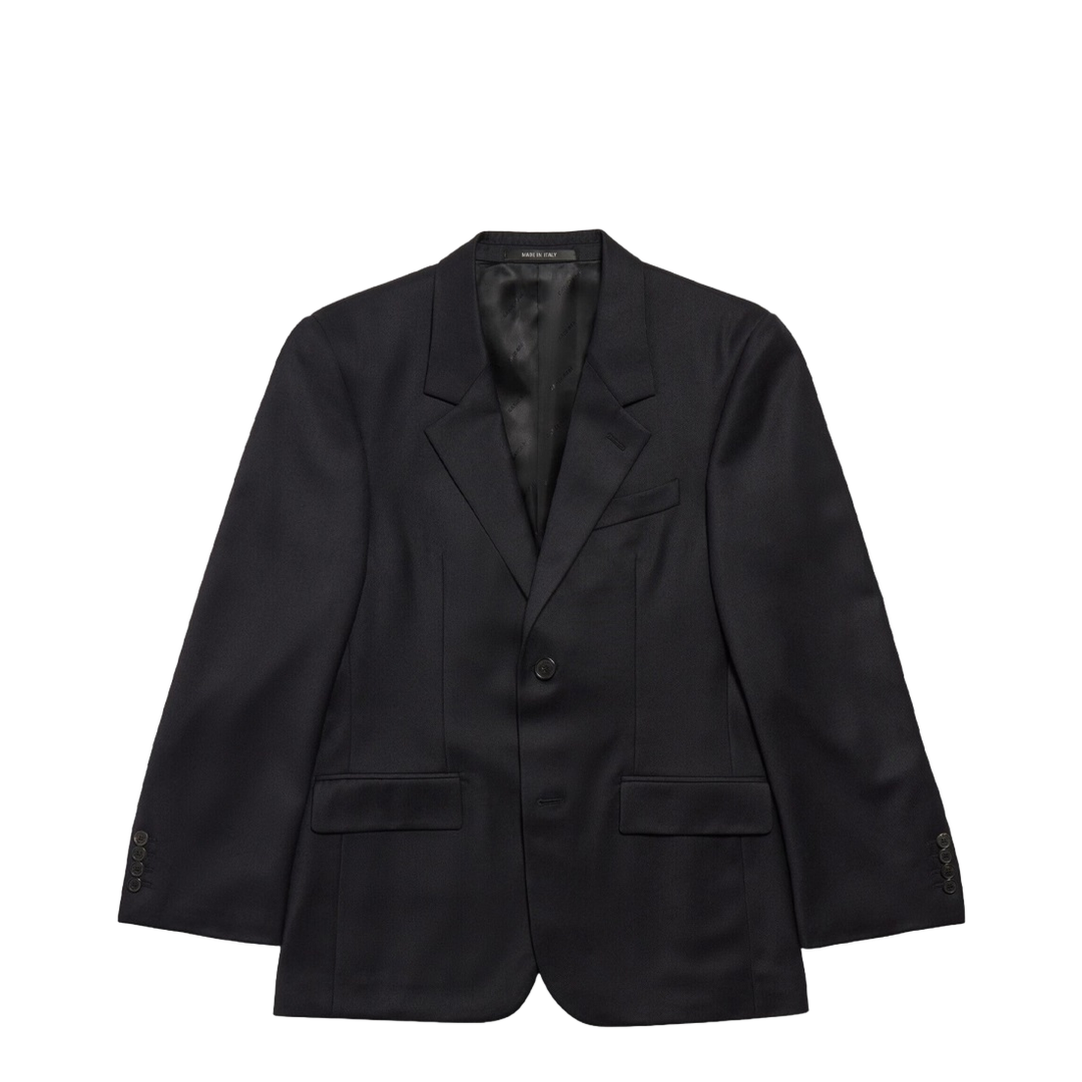 Standard Single-Breasted Tailored Blazer in Black