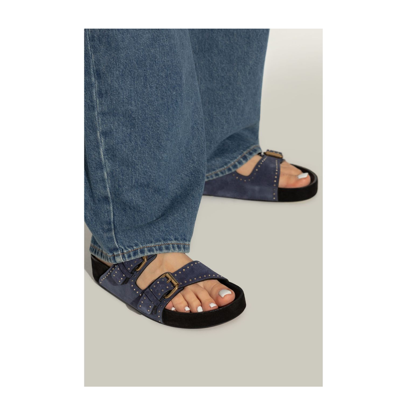 Lennyo Suede Leather Sandals