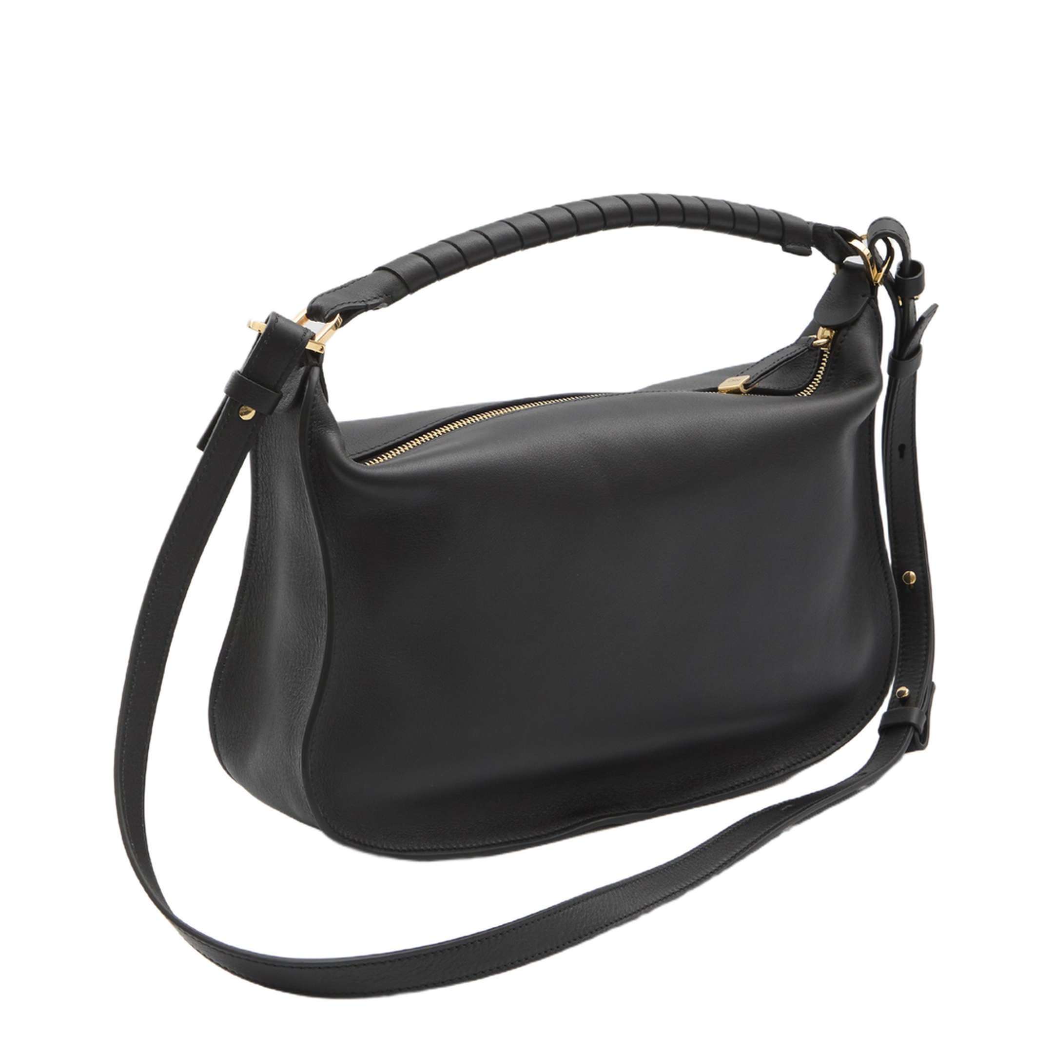 Marcie Small Calfskin Shoulder Bag - Black