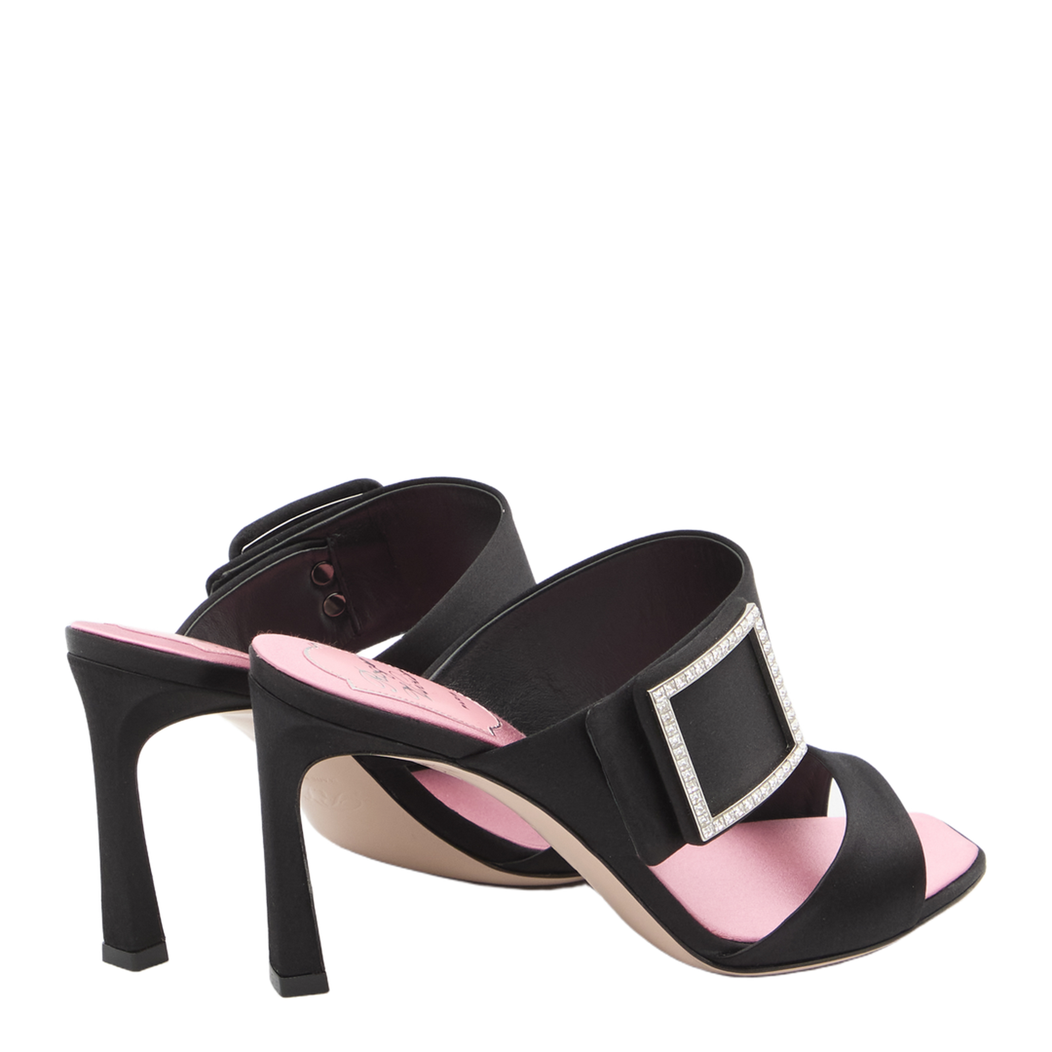 Trompette satin mules