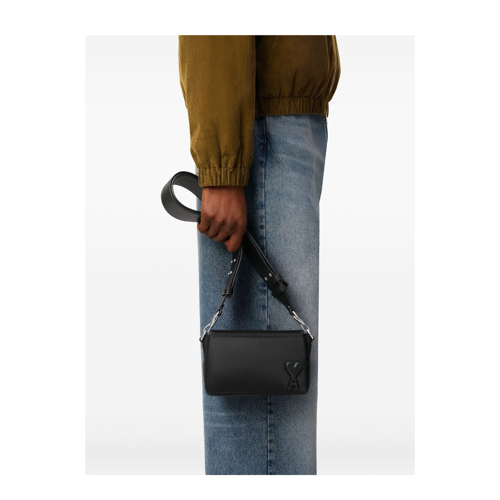 Black Nylon Canvas Lunch Box Bag