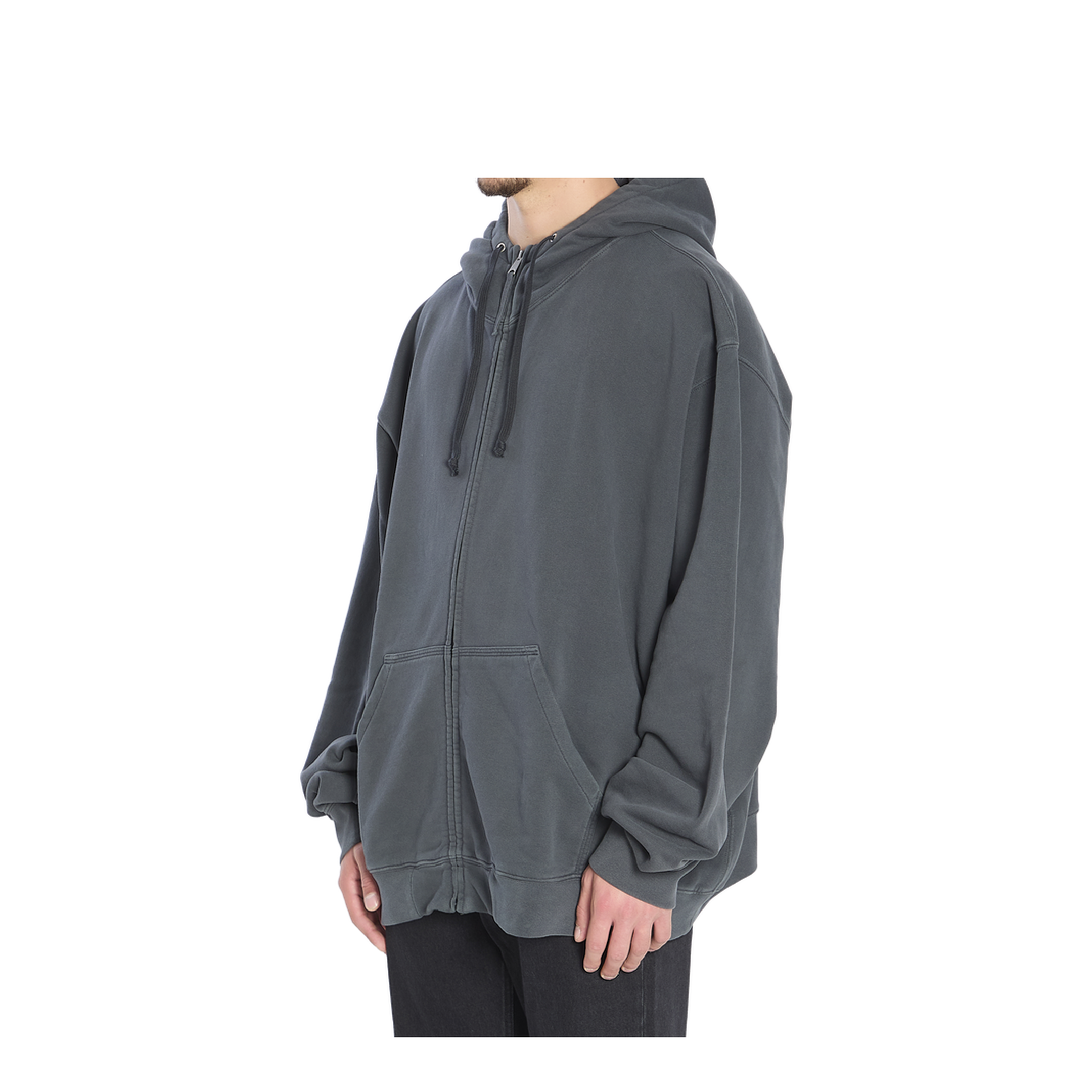 Graphite Cotton Oversize Sweatshirt In Gray
