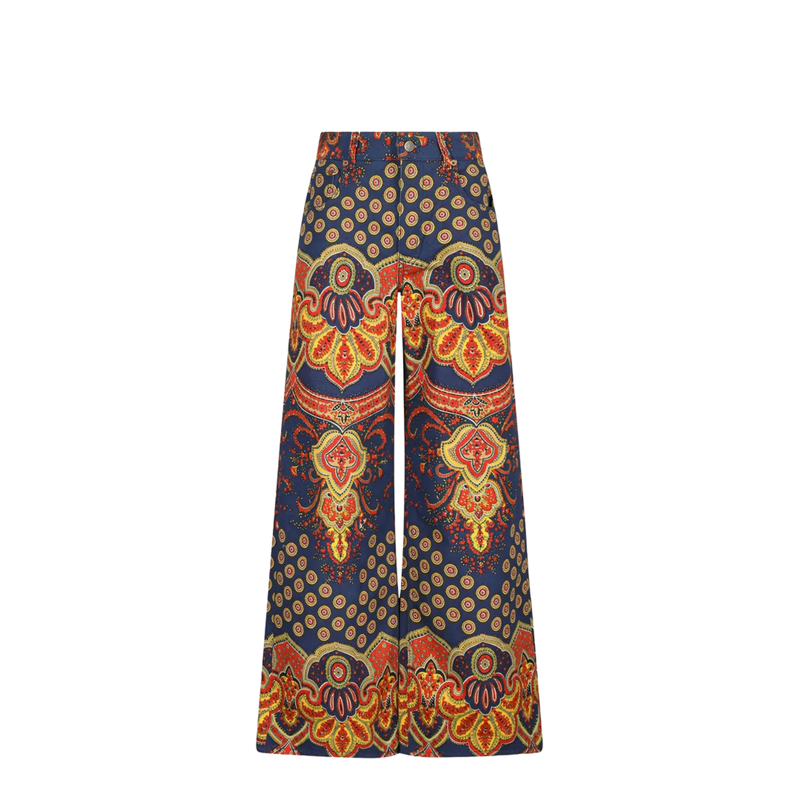 Multicolor Cotton Denim Pants