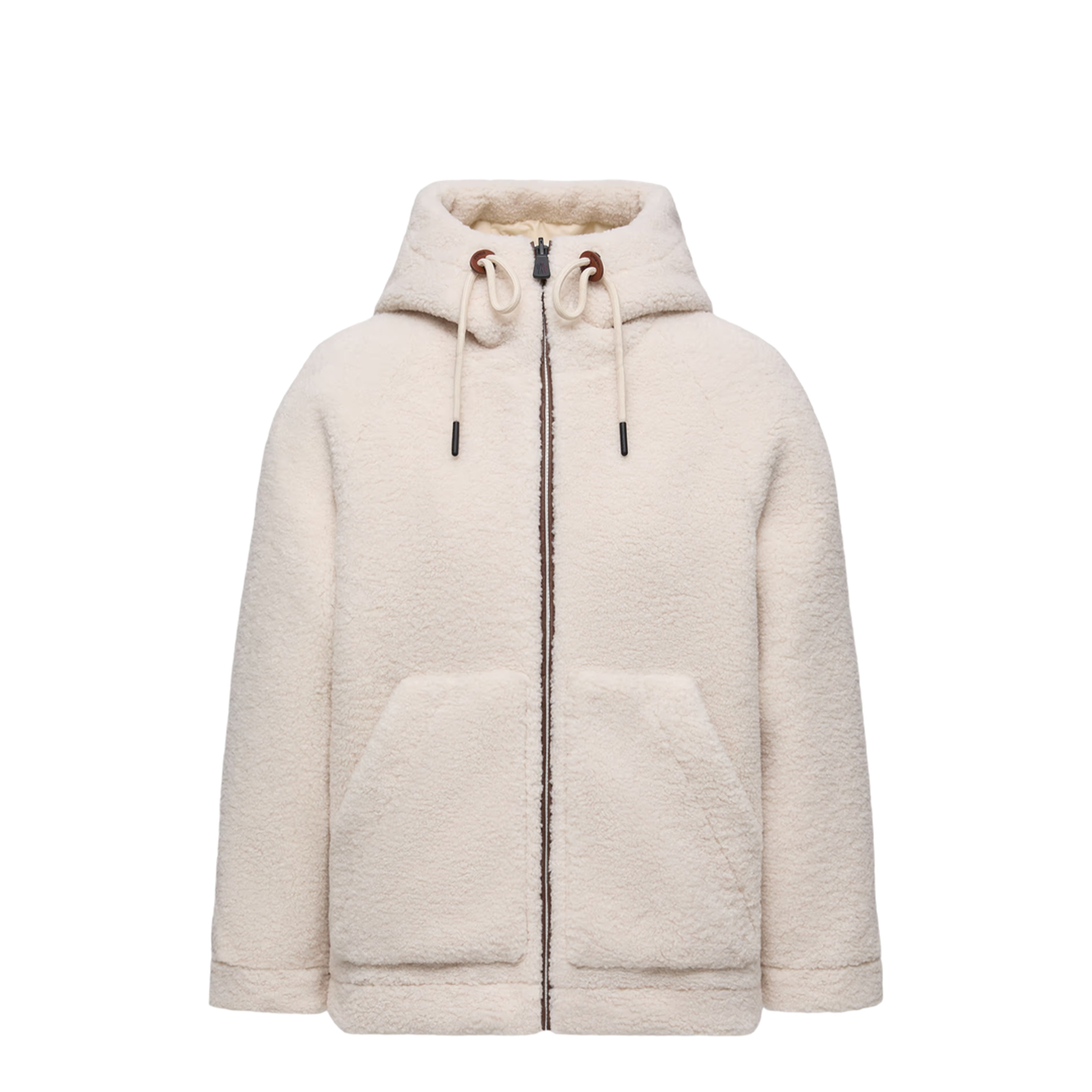 White Yushan Reversible Teddy Short Padded Jacket