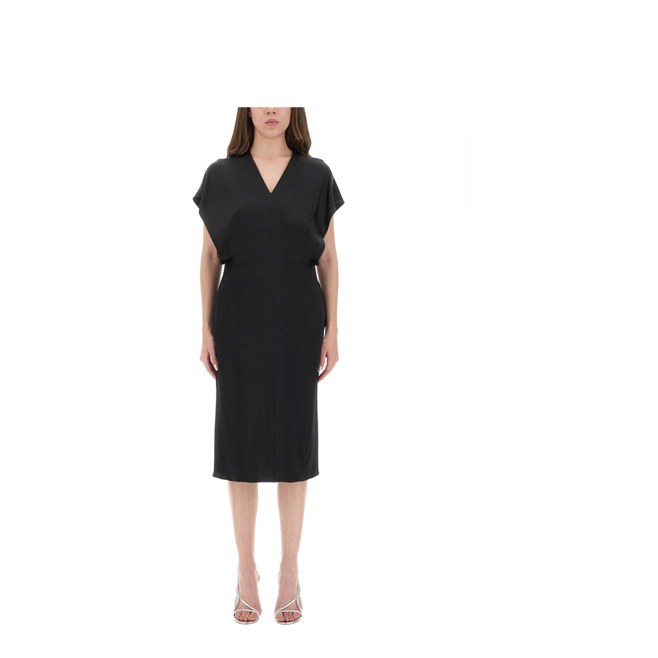 MIDI DRESS WITH WING SLEEVES
