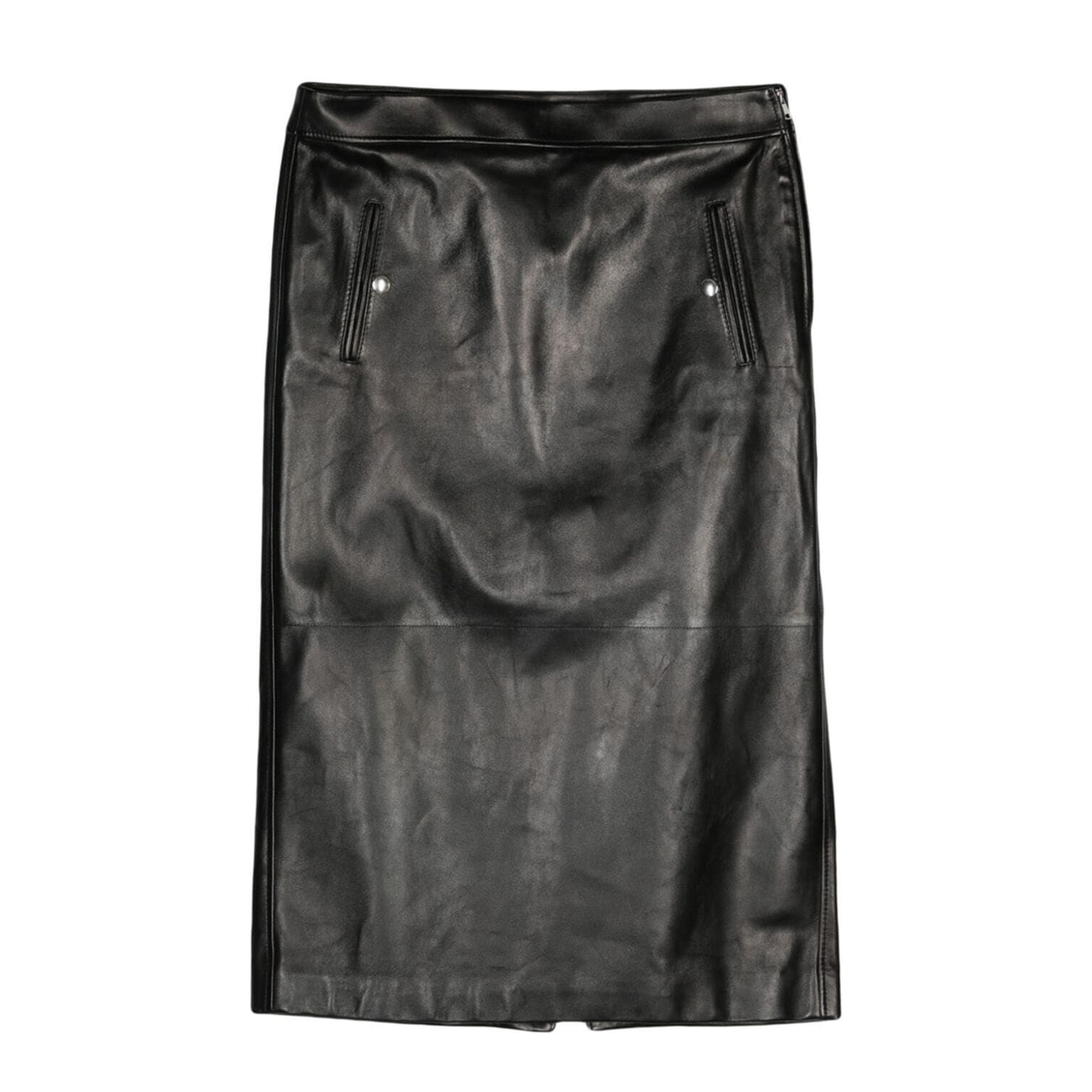 MAYFEYR - Alexander Mcqueen - Low Waist Leather Skirt - 799509Q5ALW1000