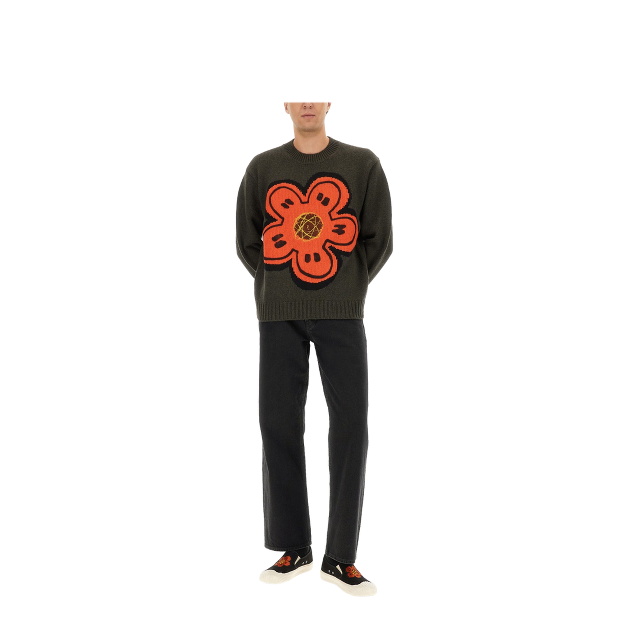 Sweater with Boke Flower