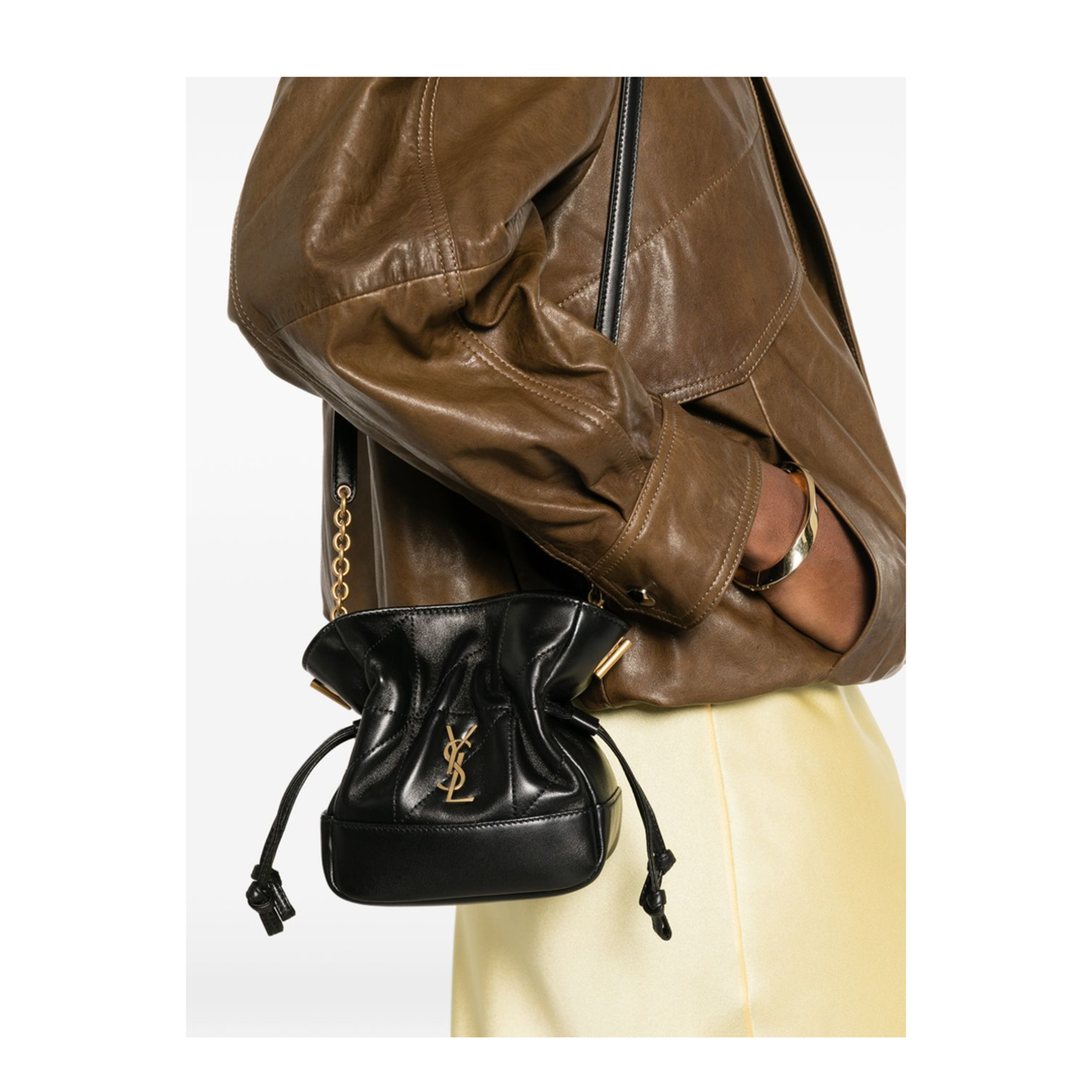 MAYFEYR - Saint Laurent - Jamie Mini Shoulder Pouch In Lambskin - 859174AAB321000