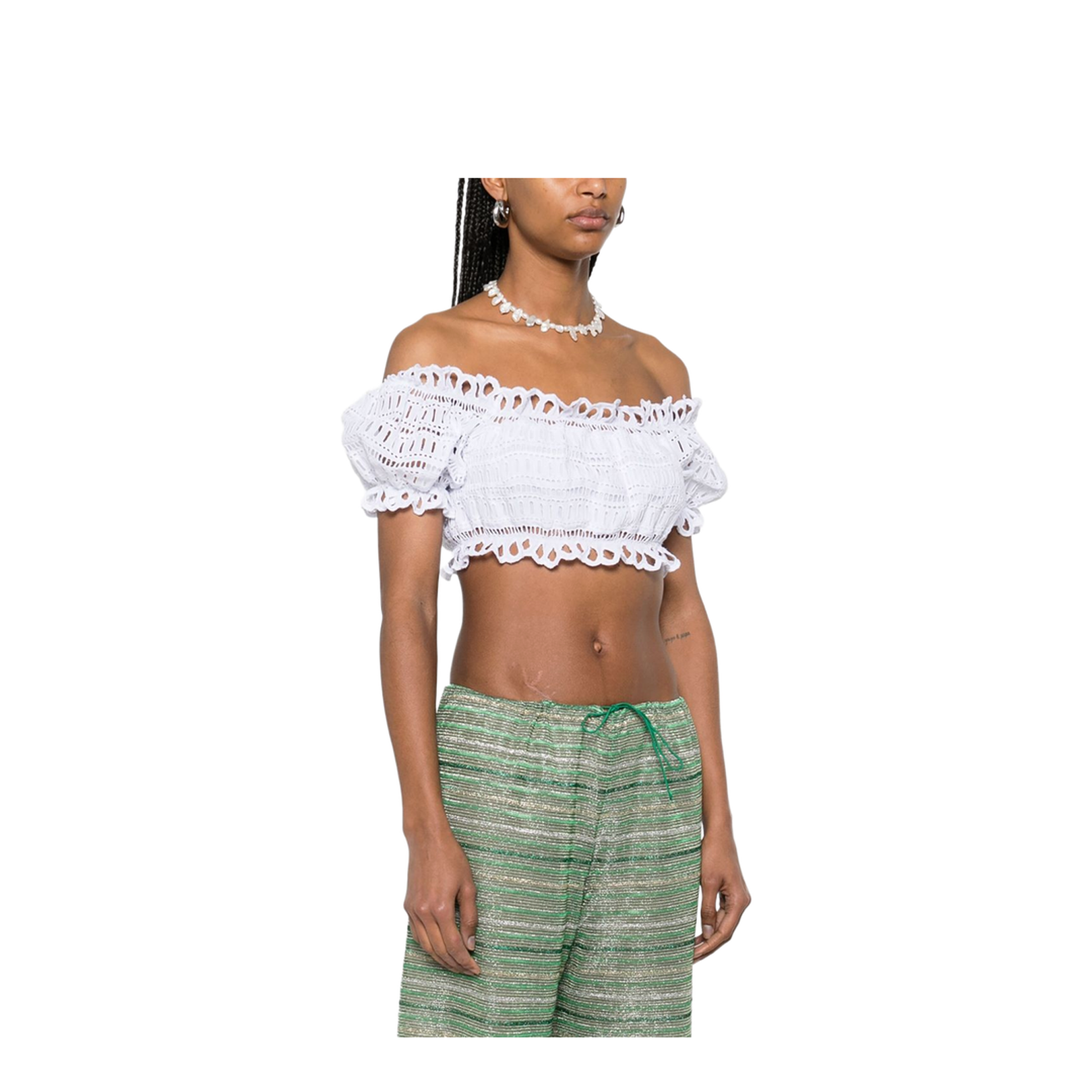 Off-shoulder Lace-detail Top