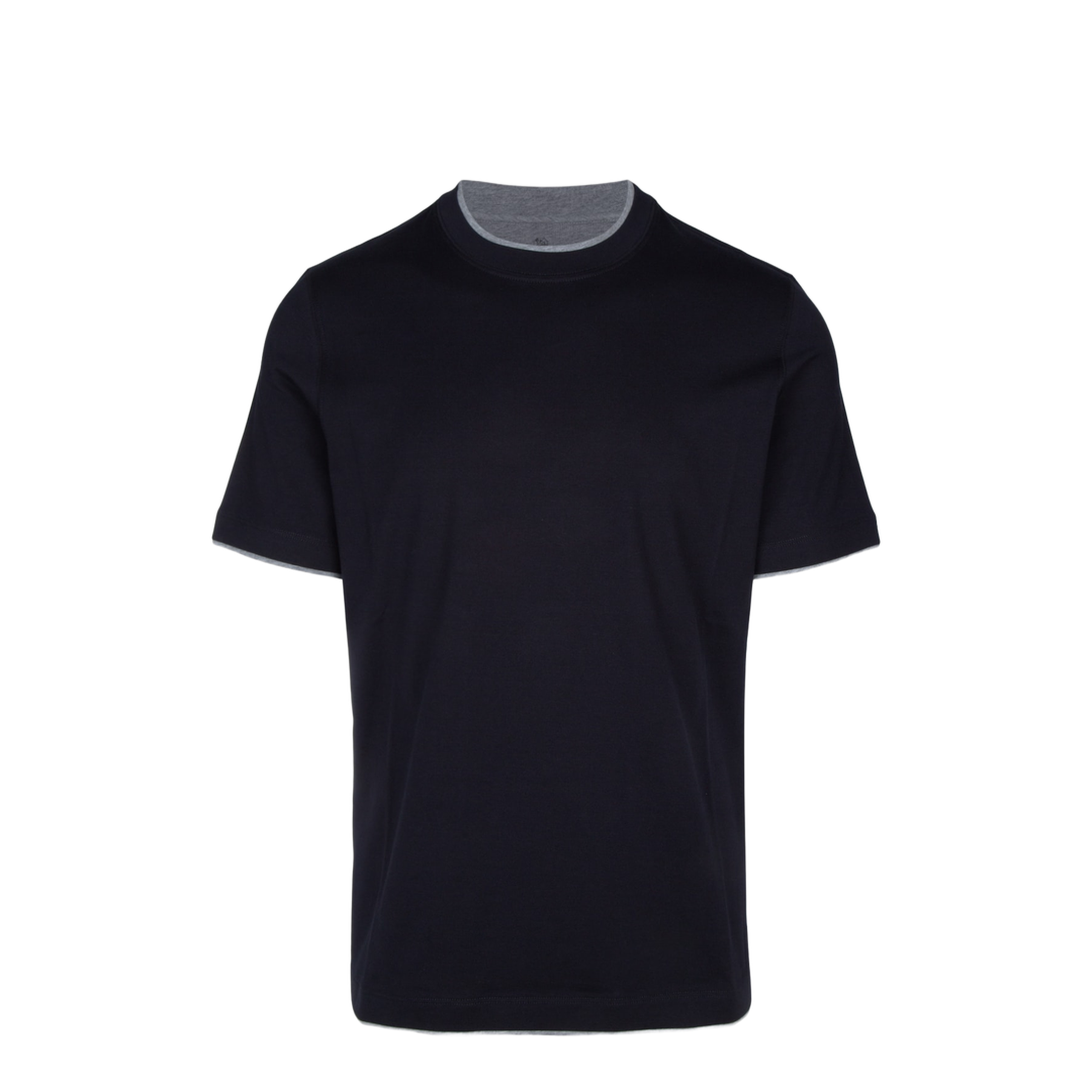 Crew-Neck T-Shirt With Faux-Layering