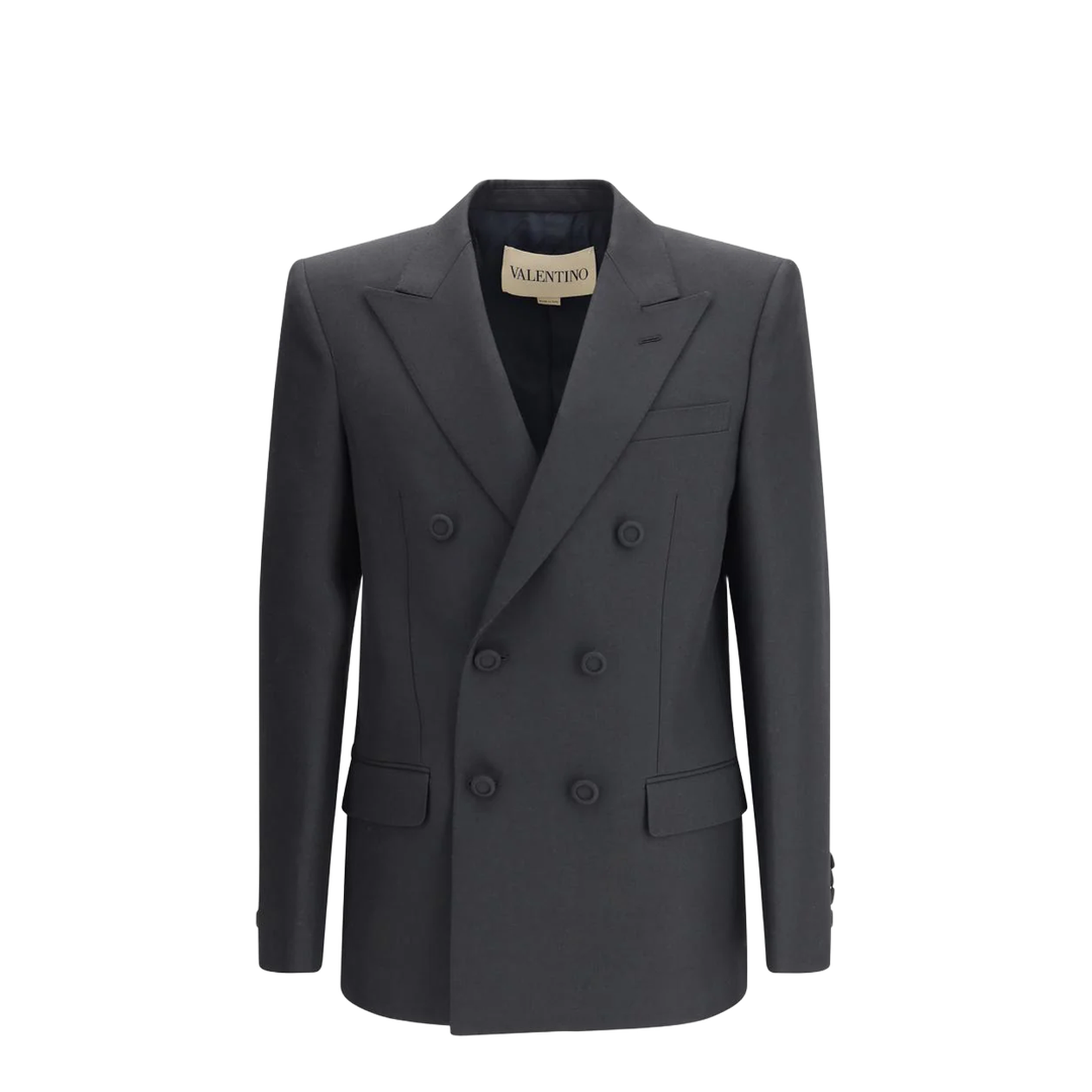 Black Polyester Blend Jacket