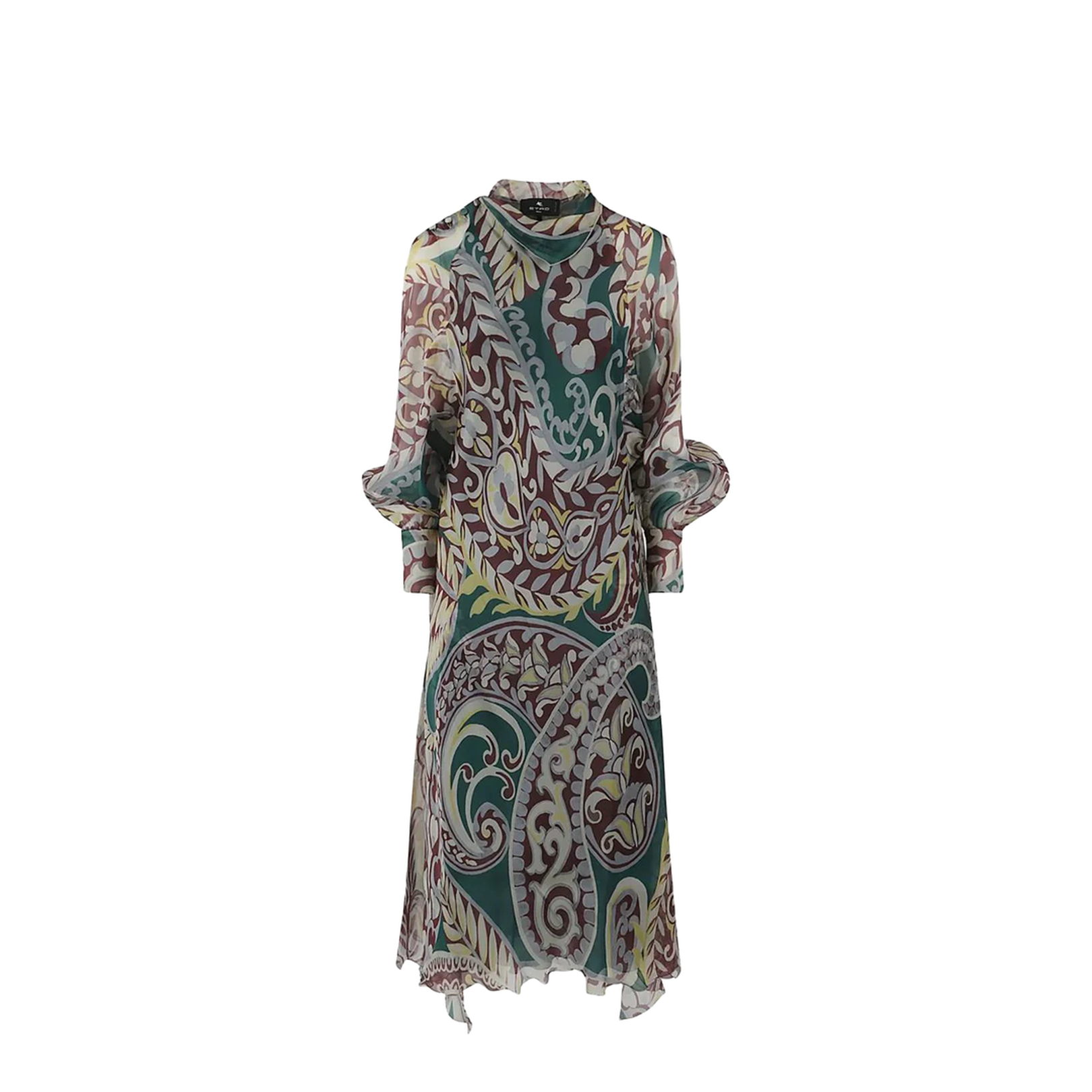 Silk Dress With Paisley Print