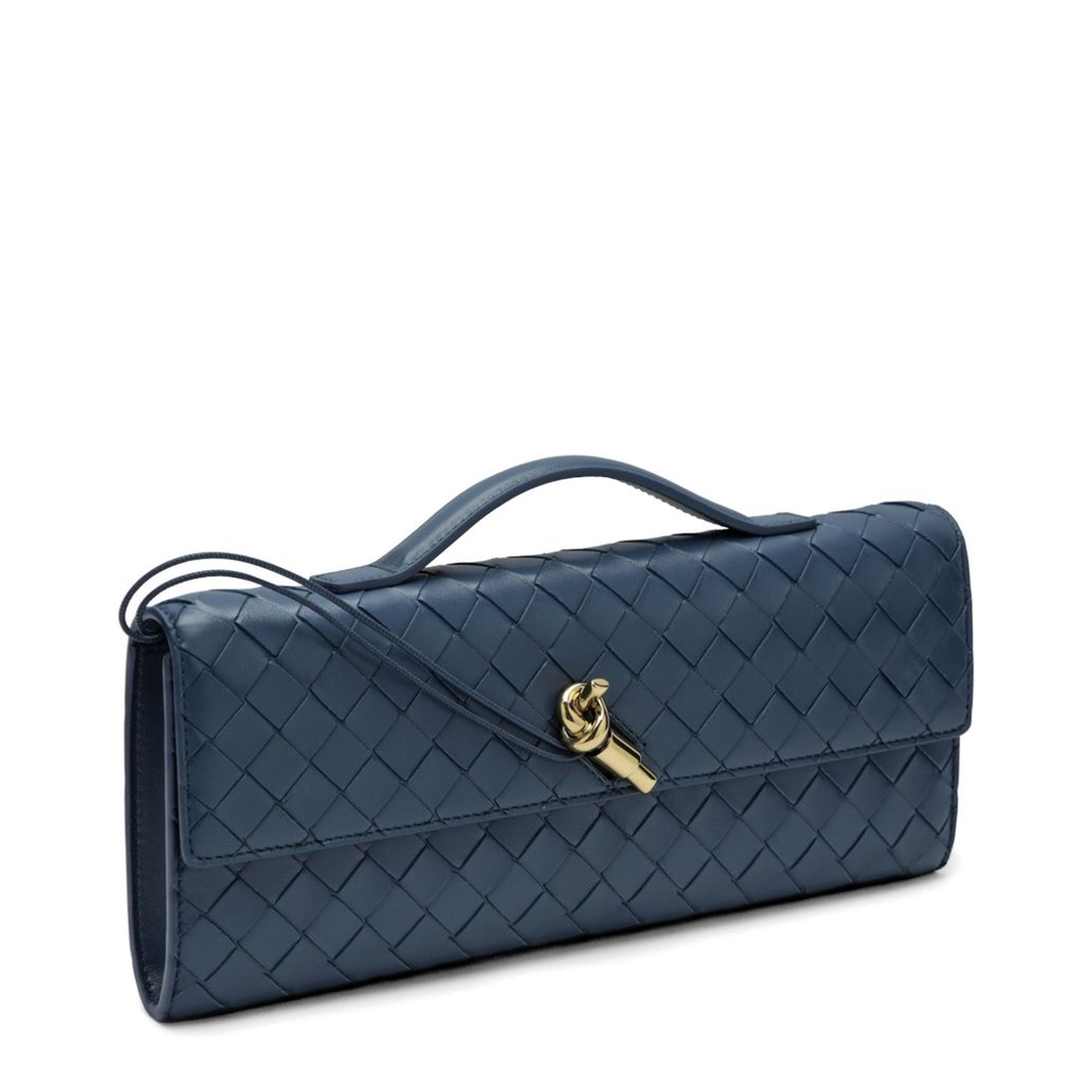 Andiamo Lambskin Clutch - Blue Venezia