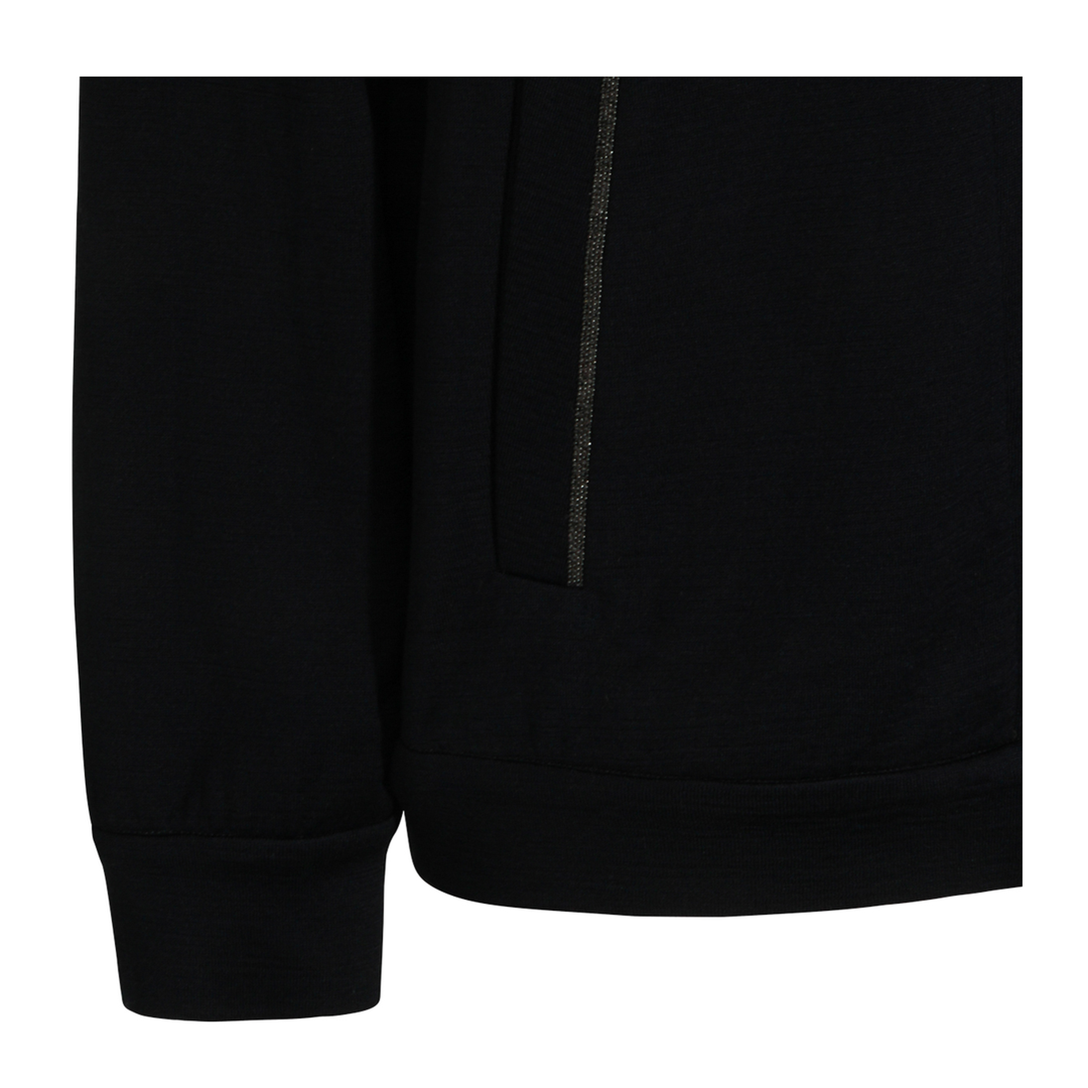 Cotton and Silk Interlock Hooded Topwear