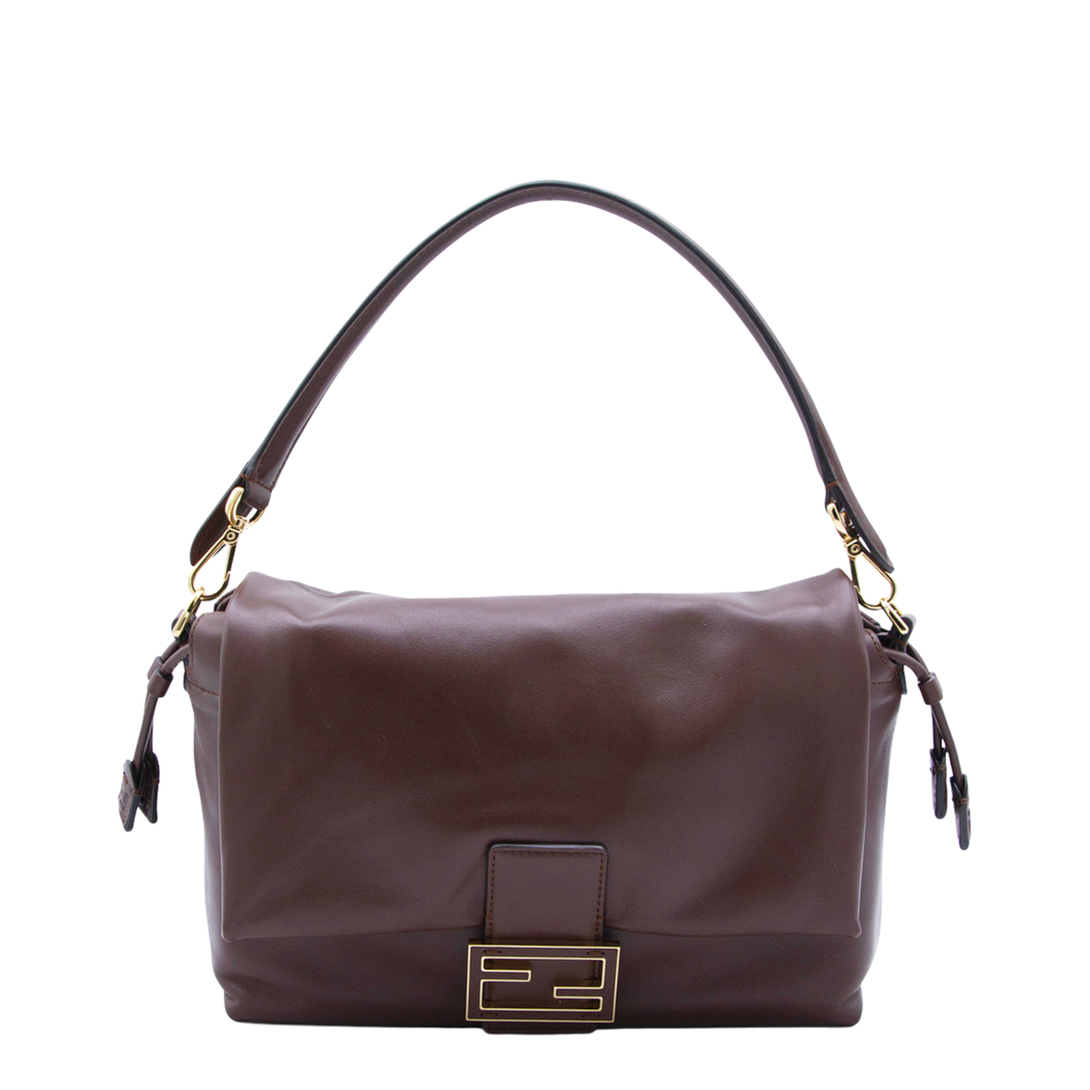 Mamma Baguette Medium Leather Shoulder Bag - Brown