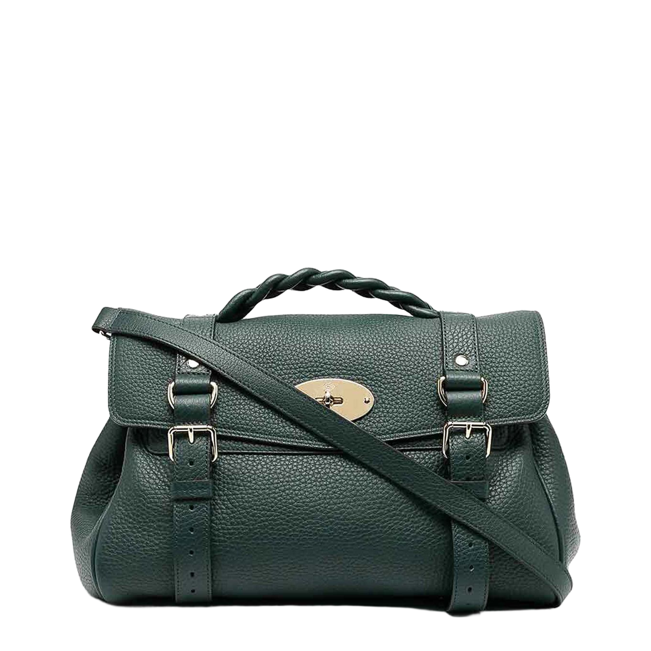 Alexa Heavy Leather Handbag - Green