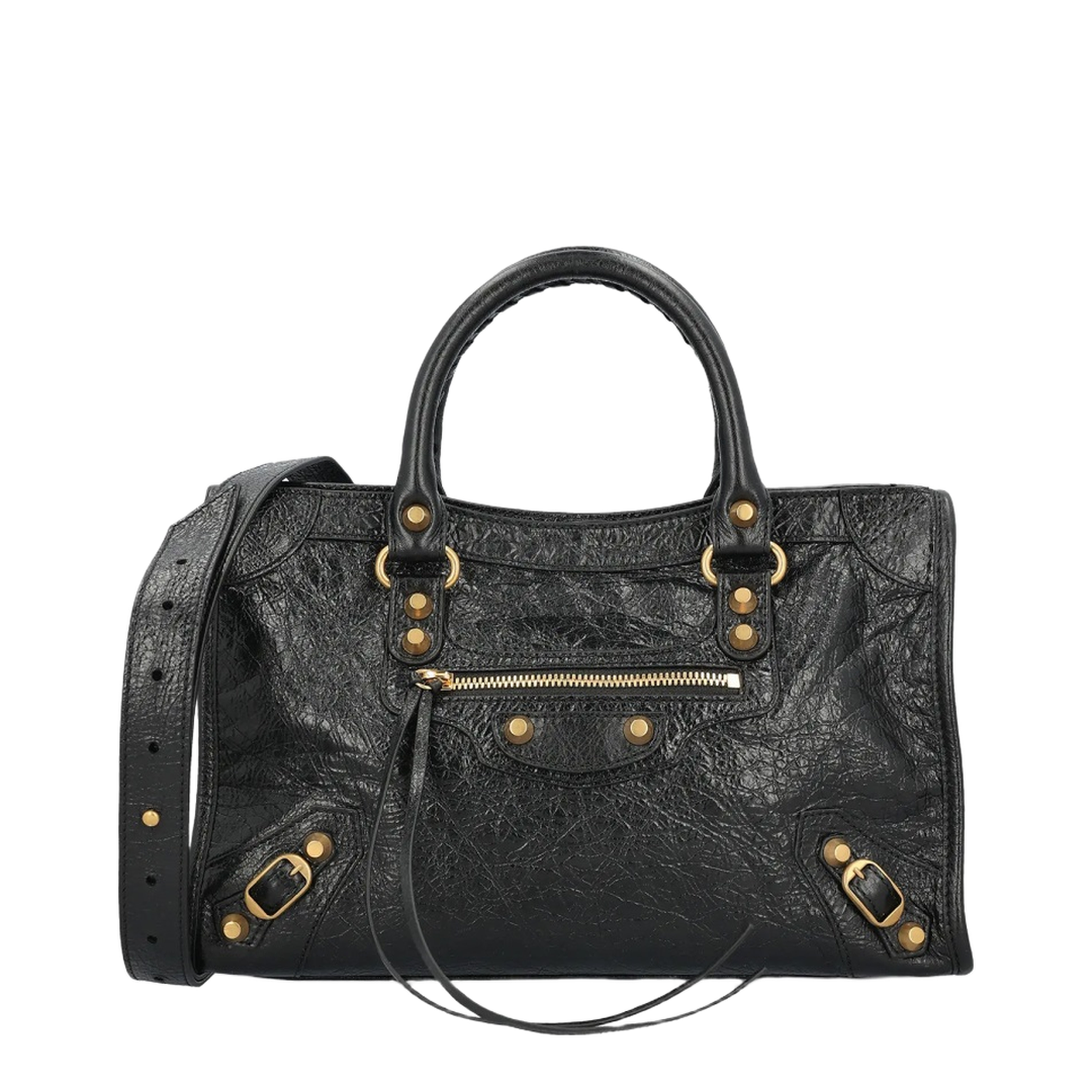 Le City Small Arena Storico Lambskin Shoulder Bag - Black