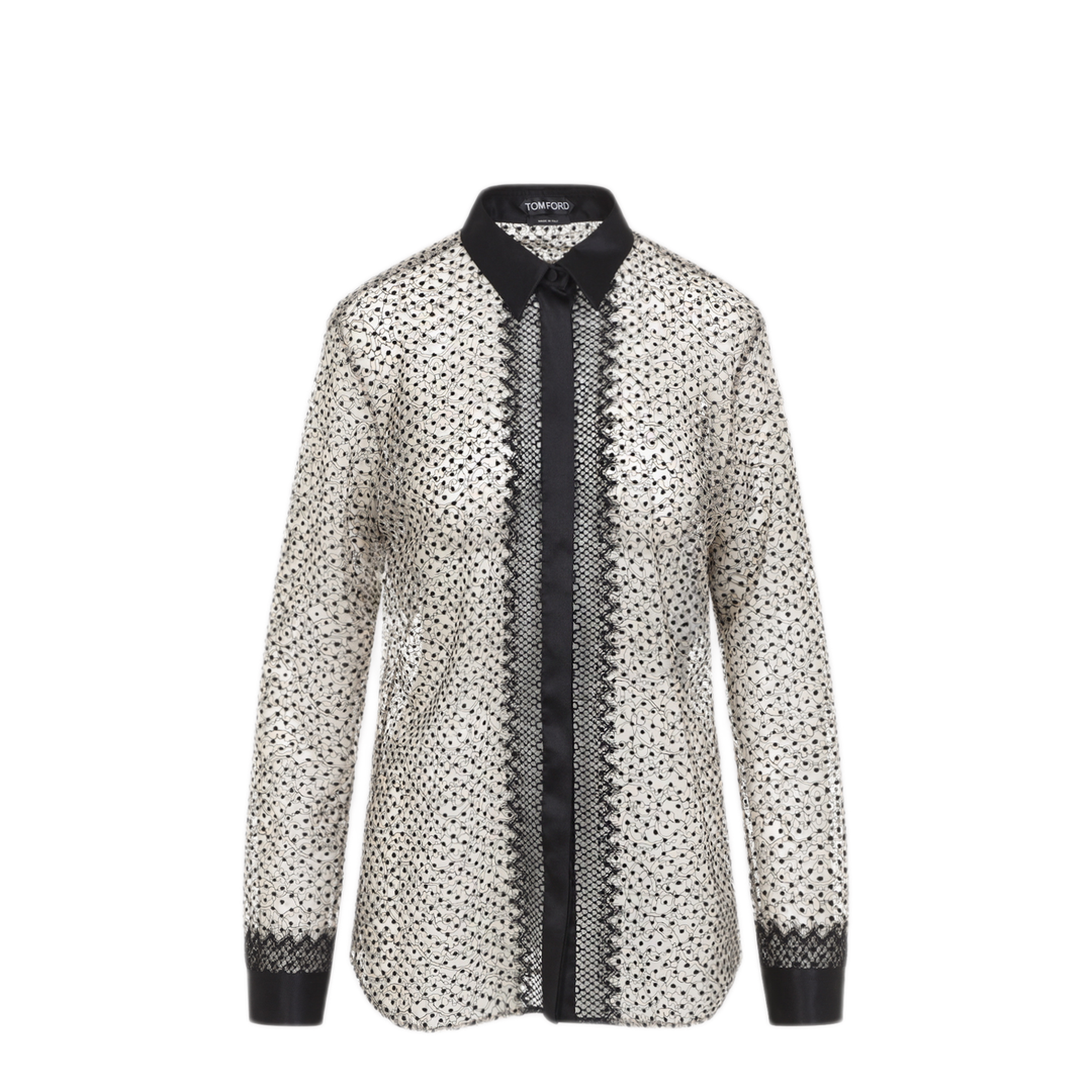 MAYFEYR - Tom Ford - Flock Polka Dot Shirt - CA3349FAX1768JNC