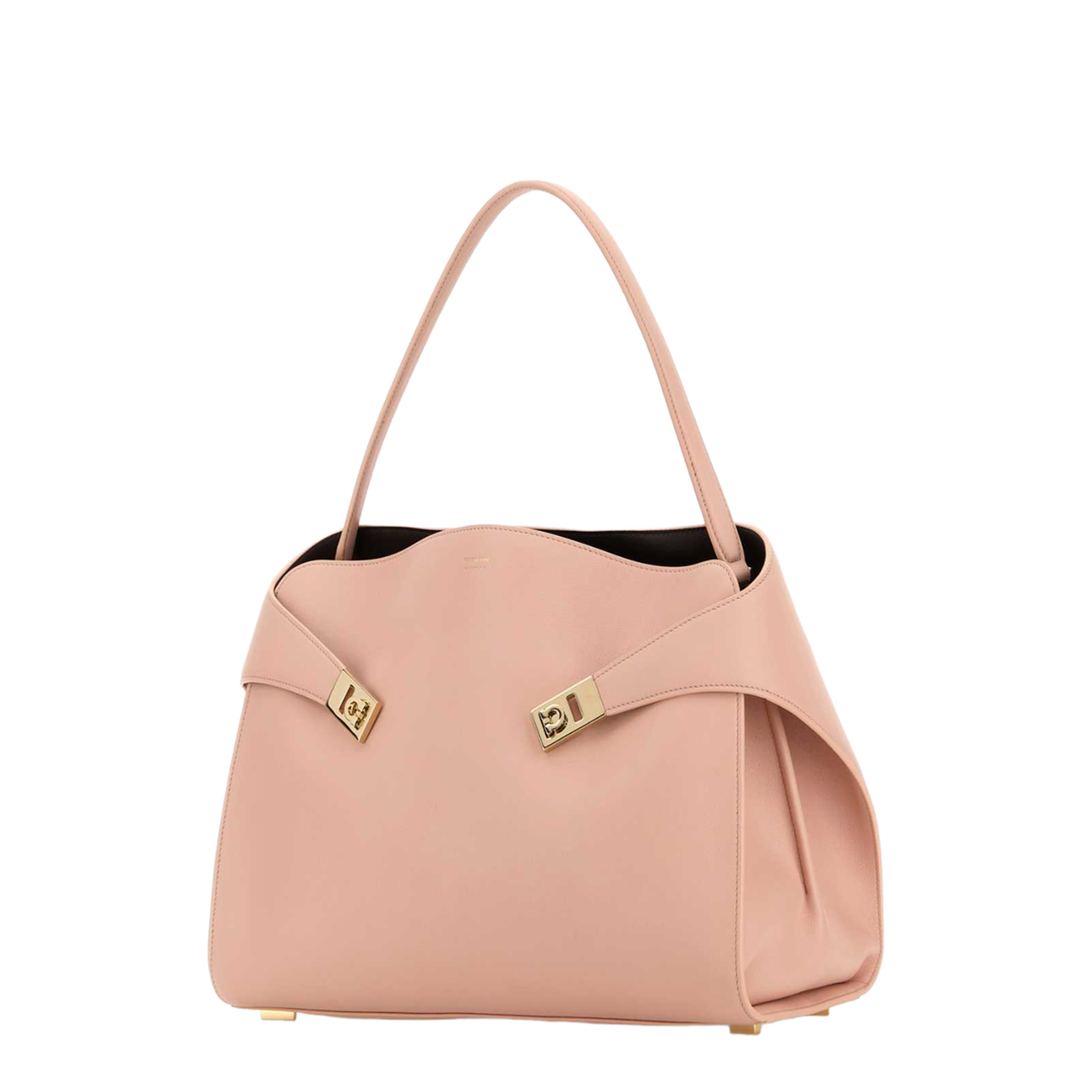 Pink Leather Large Hug Soft Shoulder Bag