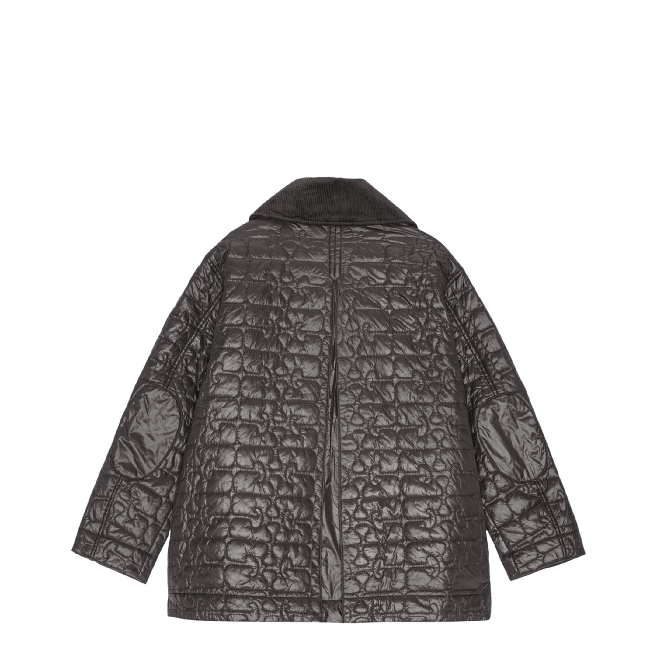 Dark Grey Quilted Jacket