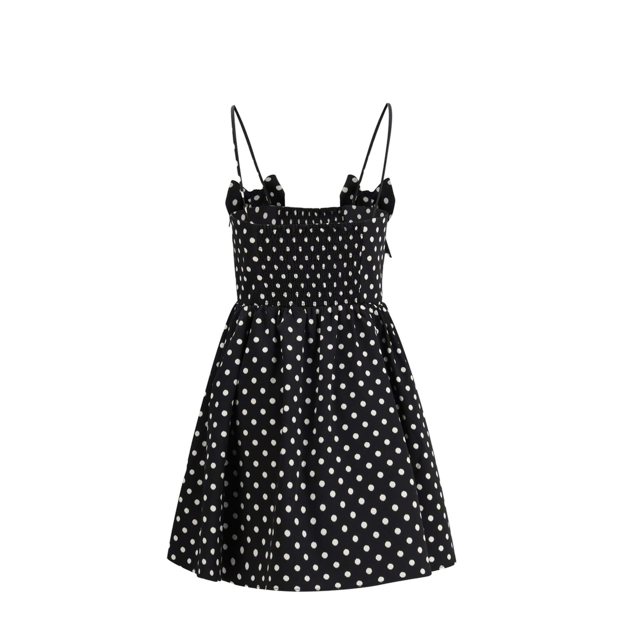 MAYFEYR - Ganni - Polka-Dot Satin Mini Dress - A1030193