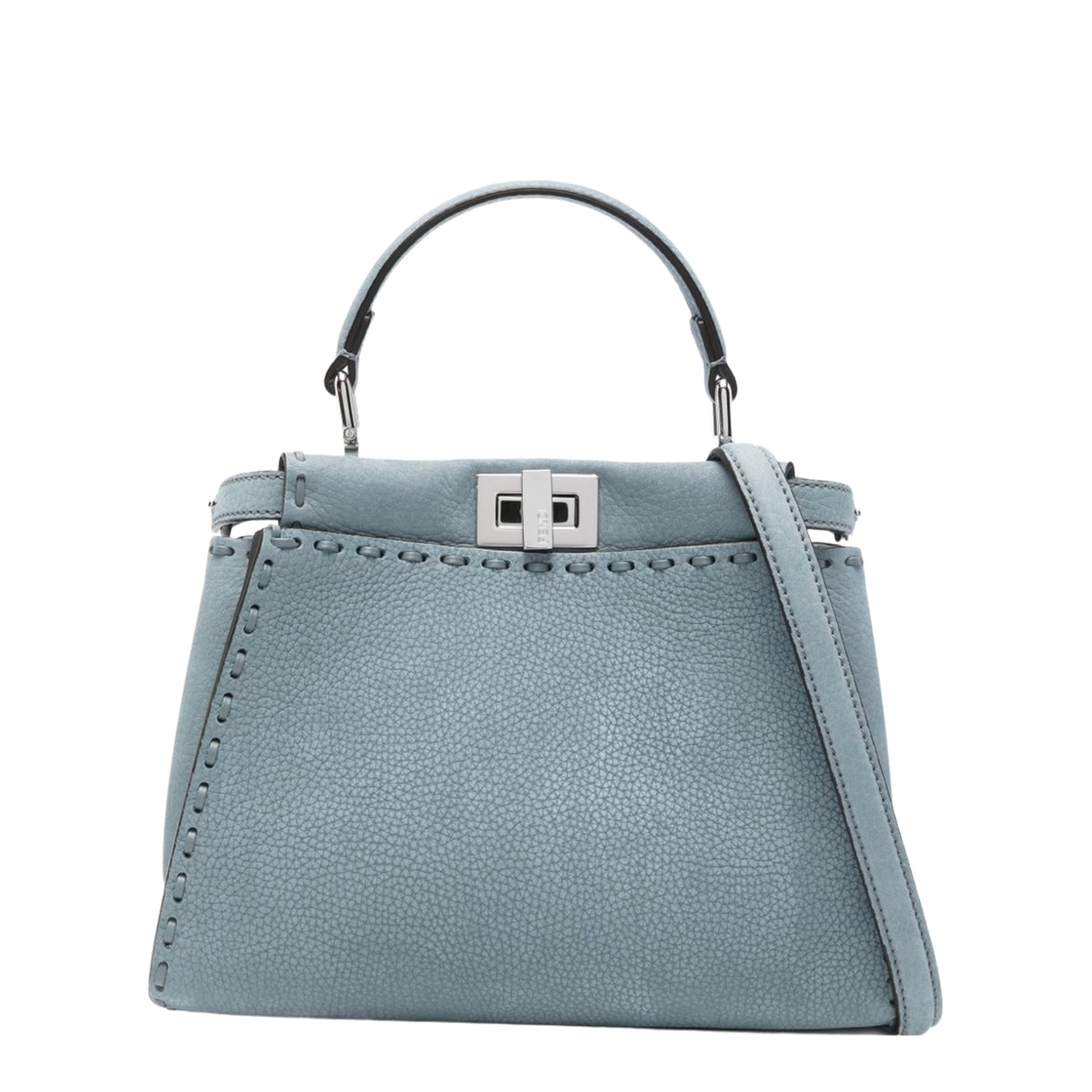 Peekaboo Mini Cuoio Romano Leather Light Blue