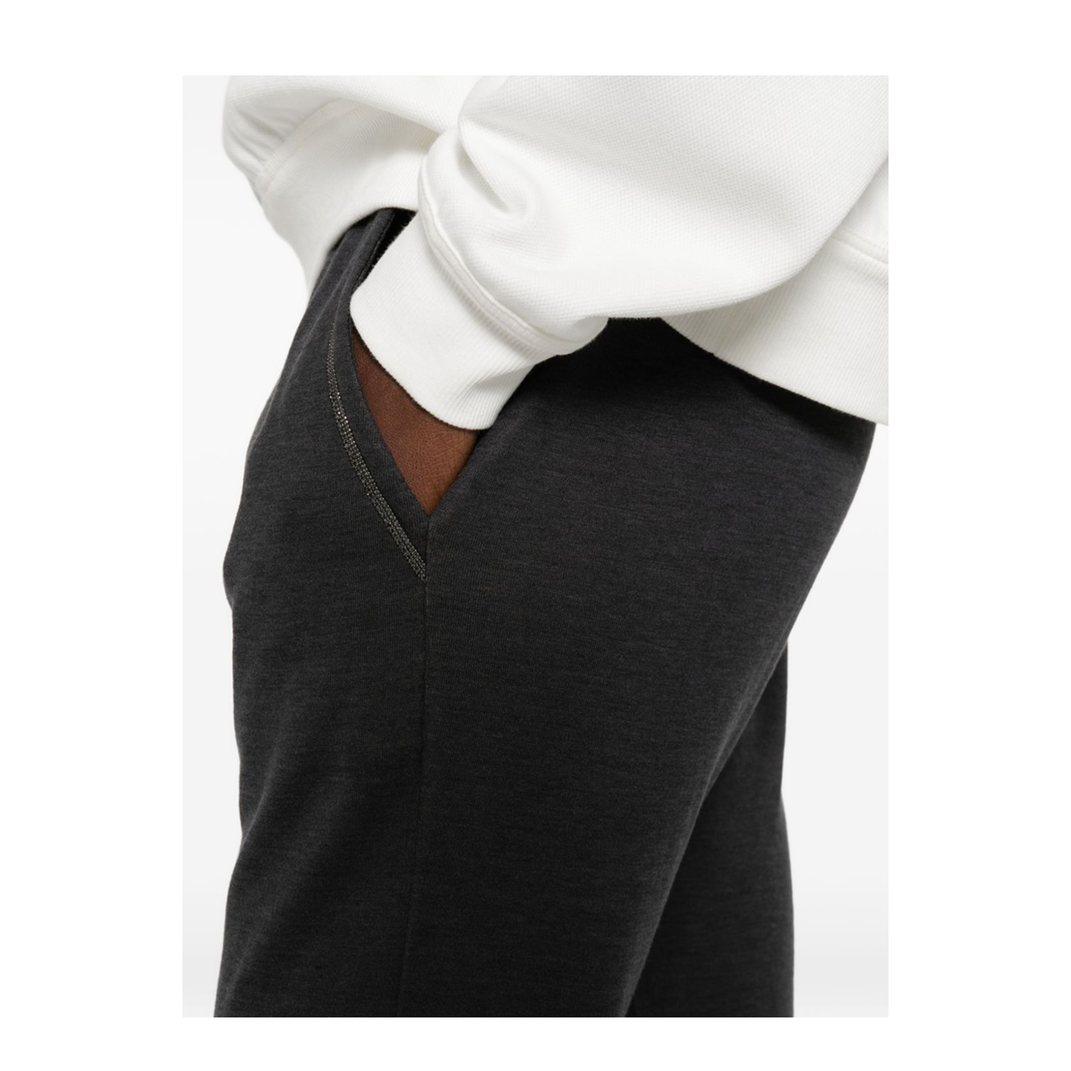 Cotton And Silk Blend Trousers