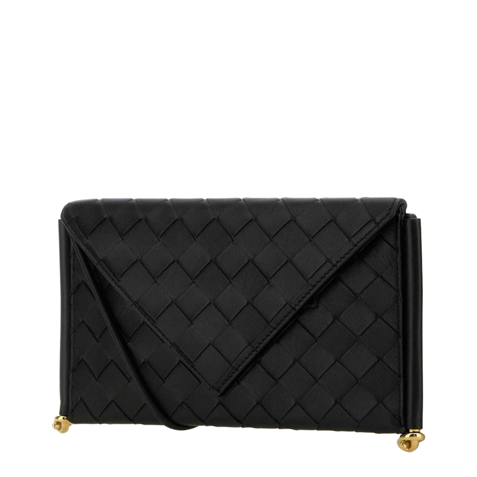 Solstice Small Leather Clutch Bags - Black