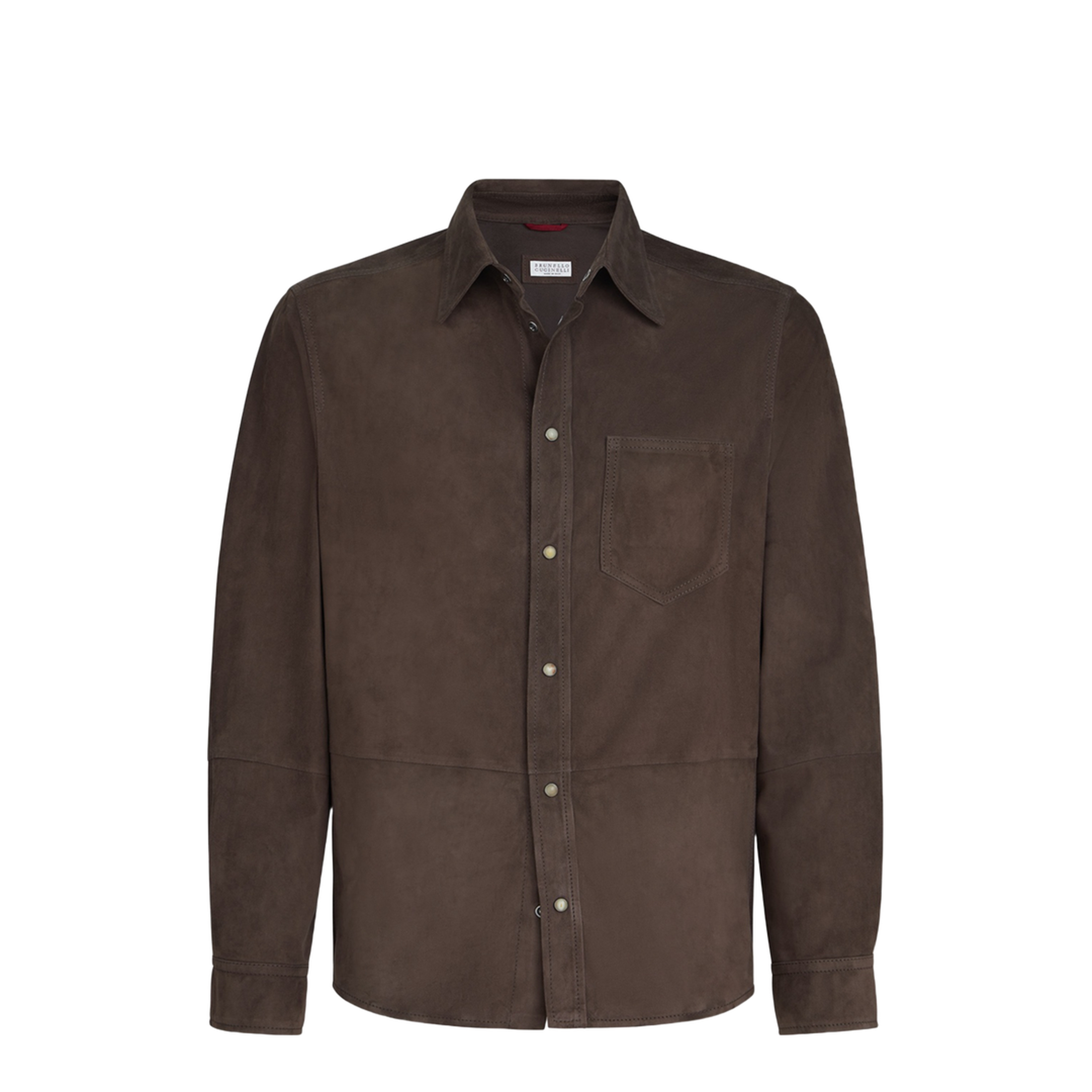 MAYFEYR - Brunello Cucinelli - Brown Leather Shirt - MPCFN2039C8552