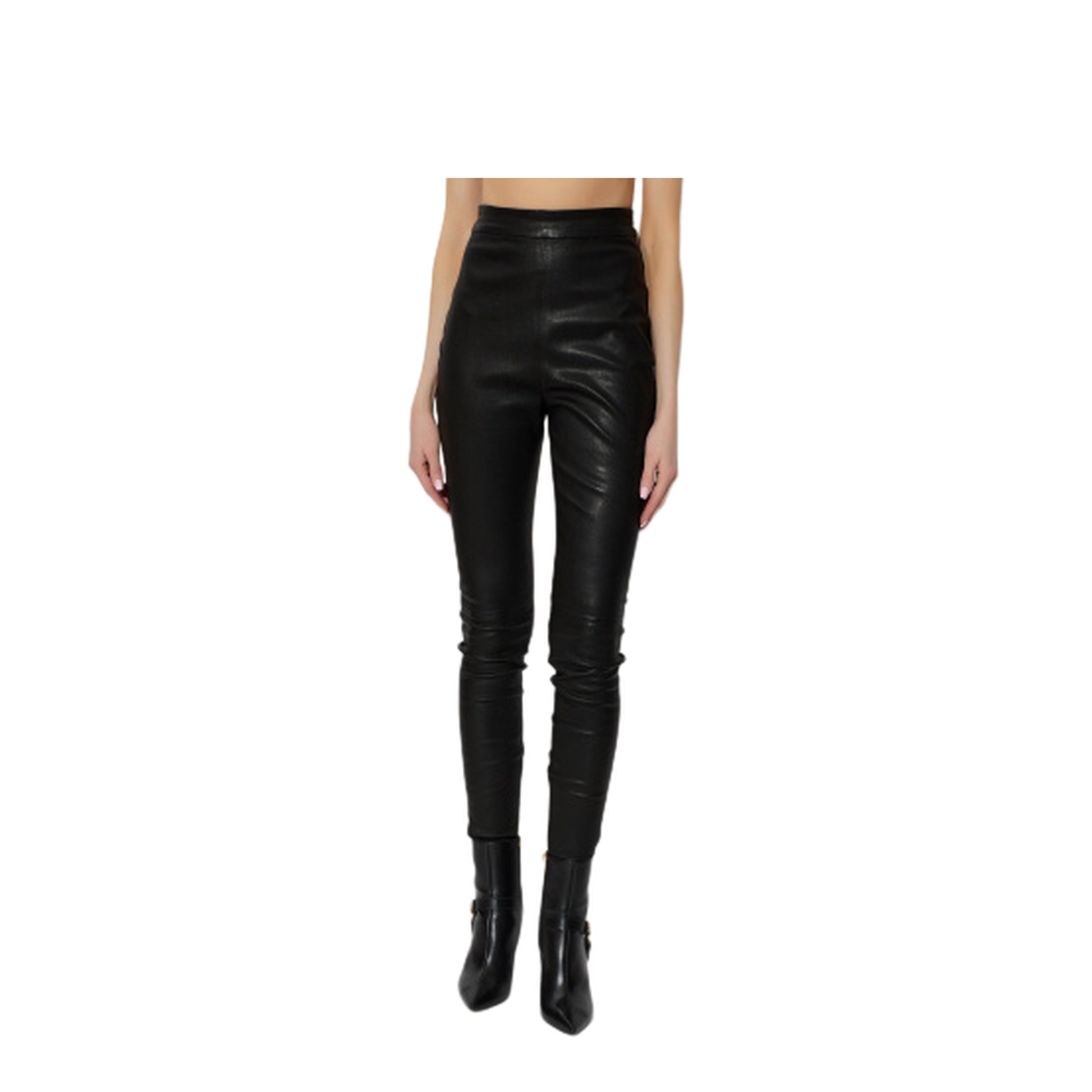 Women's Black Leather Pants