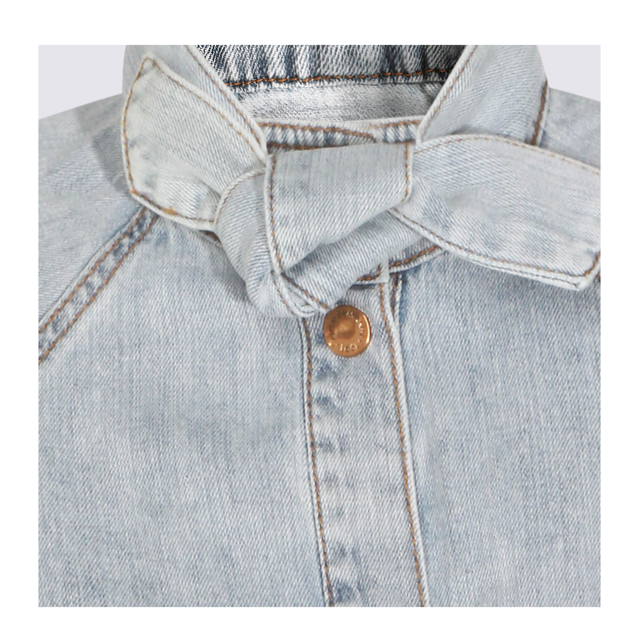 Bow-tie denim top