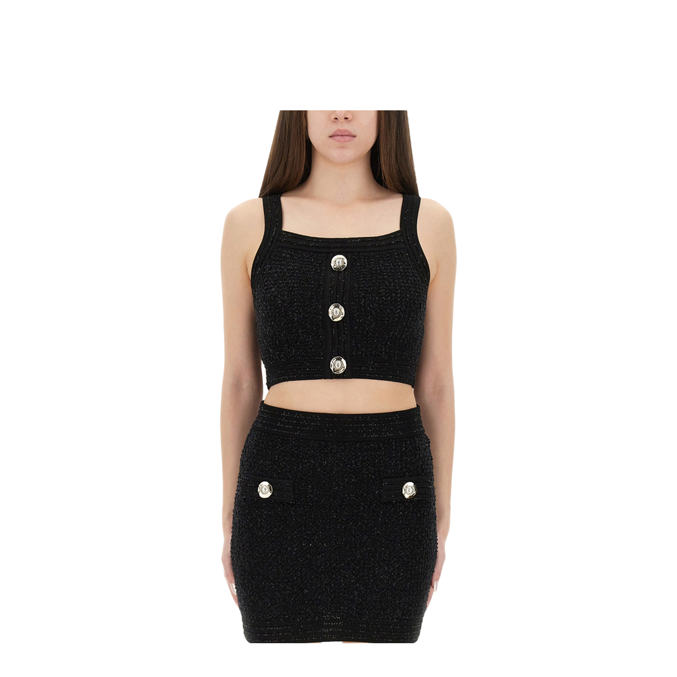 Tweed Top - Black