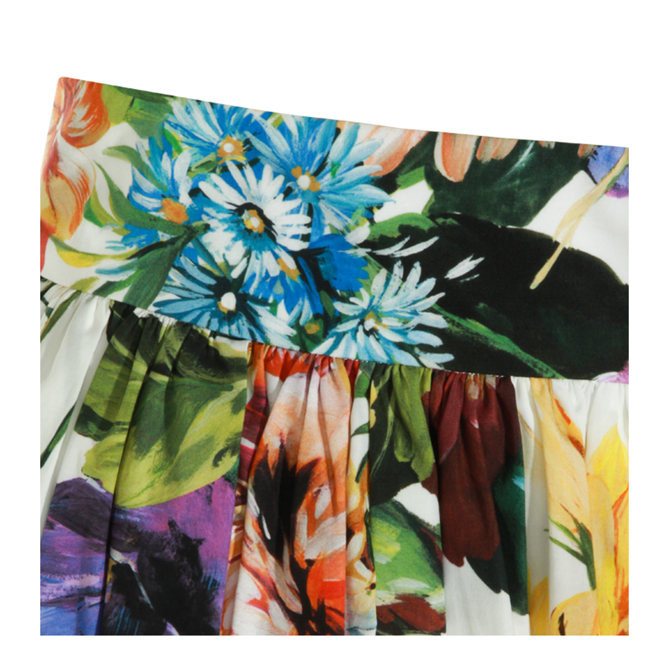Flower Bouquet Print Skirt