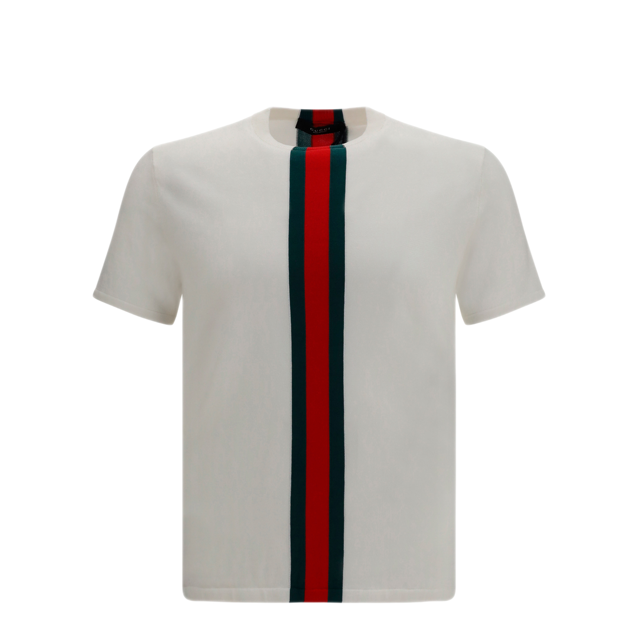 MAYFEYR - Gucci - Cotton Knit T-Shirt With Web Intarsia - 875176XKFPC