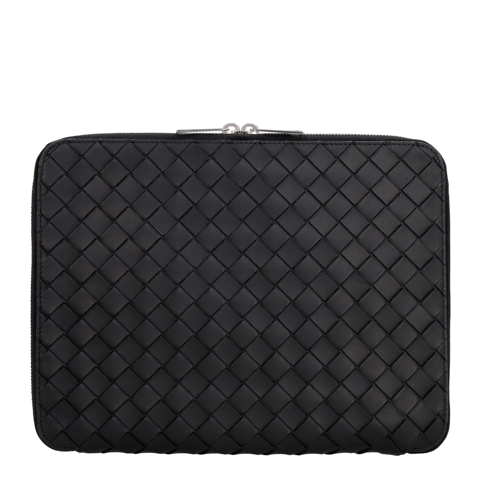 Intrecciato Leather Laptop Bags - Black