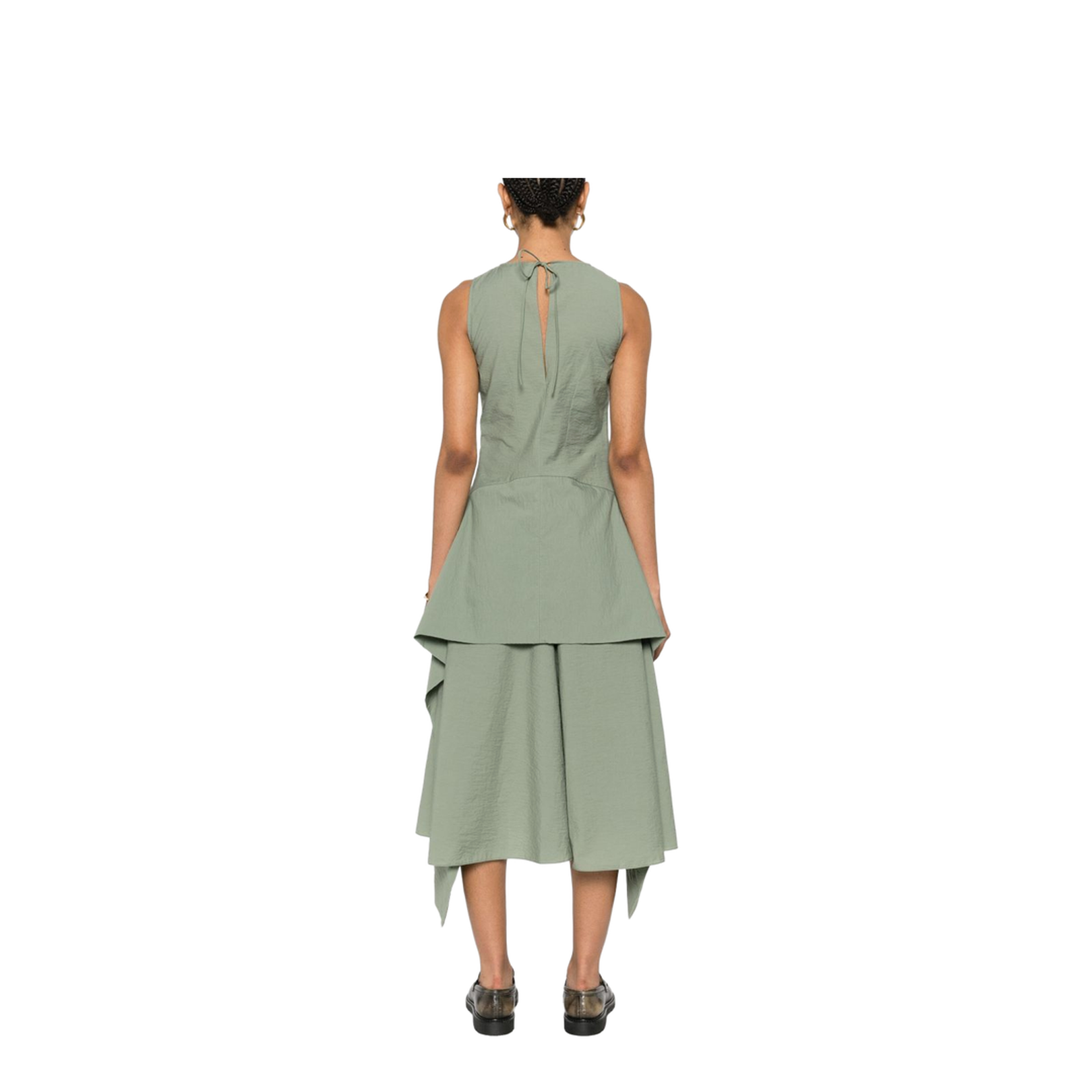 Cotton Blend Midi Dress