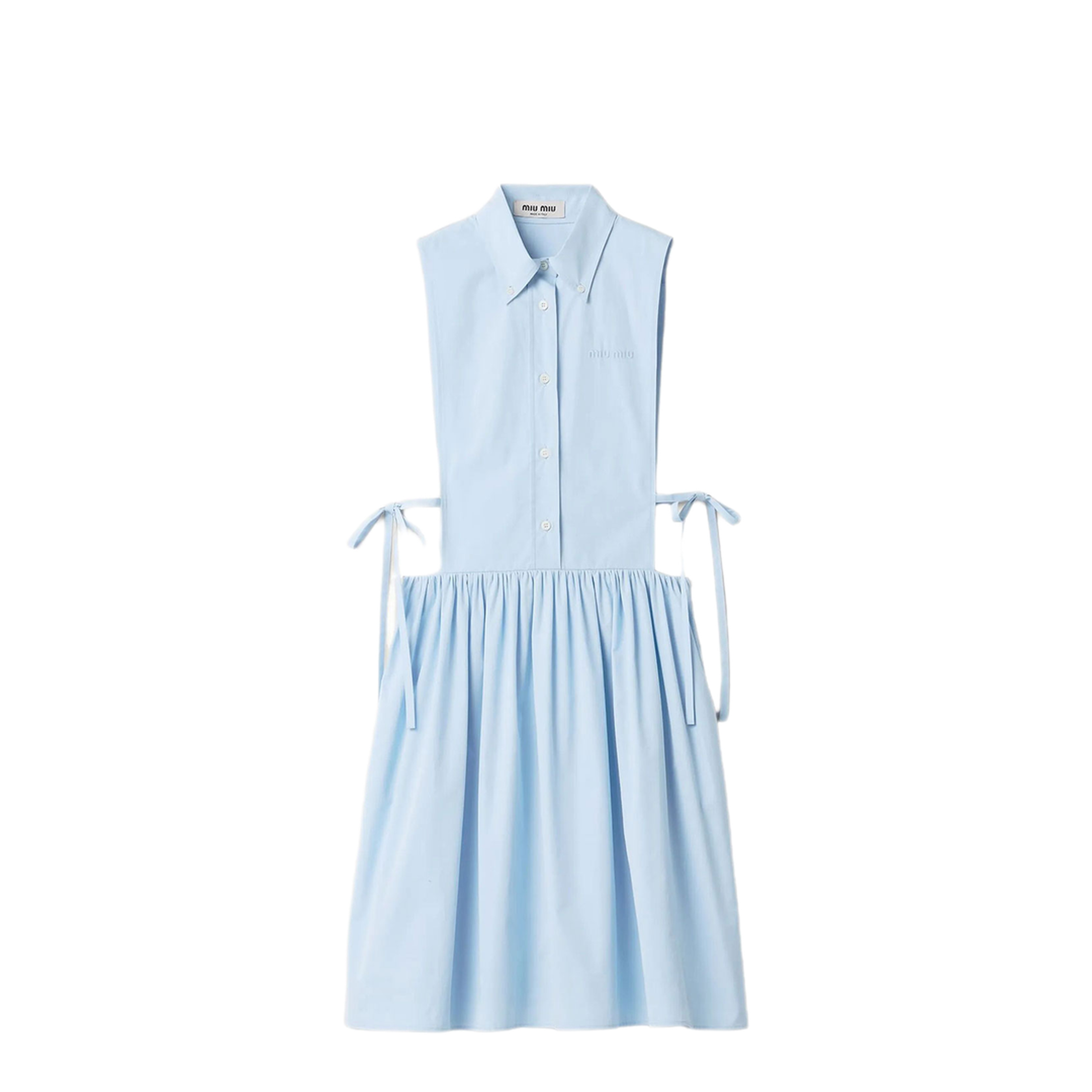 MAYFEYR - MIUMIU - Poplin Side Tie Dress - MF6389SOOO10RGF0013
