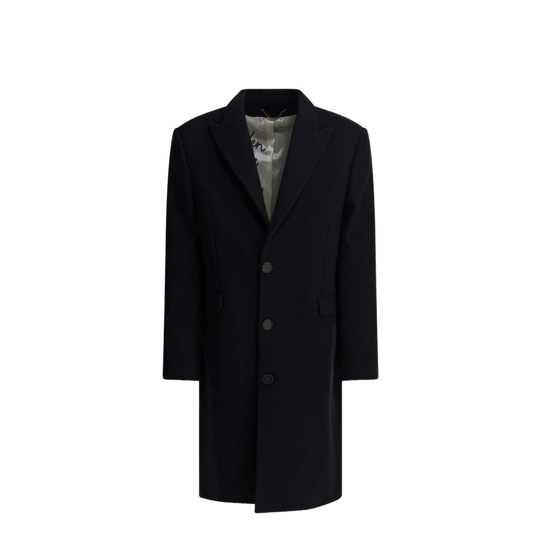 Single-Breasted Wool Coat
