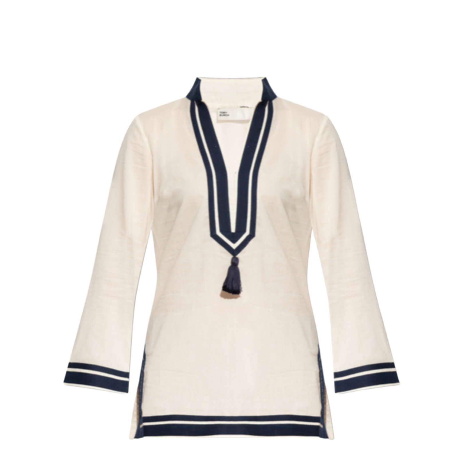 ワンピース TORY BURCH Cotton short dress with contrasting profiles Cotton Short Dress With Contrasting Profiles – MAYFEYR