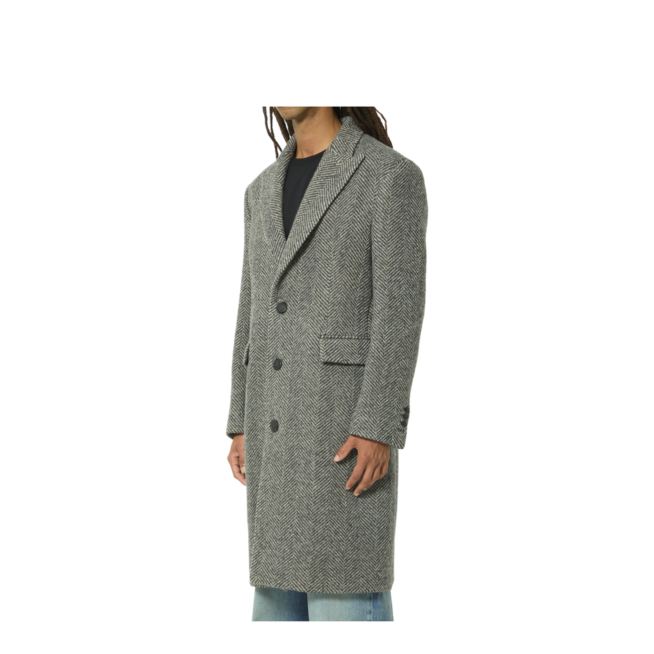 Single-Breasted Wool Coat