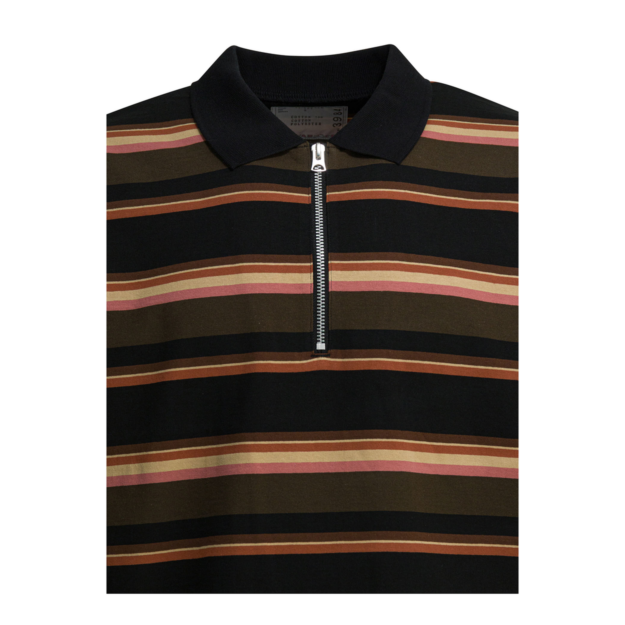 MAYFEYR - Sacai - Striped Buttonless Polo Shirt - 26-03984M727