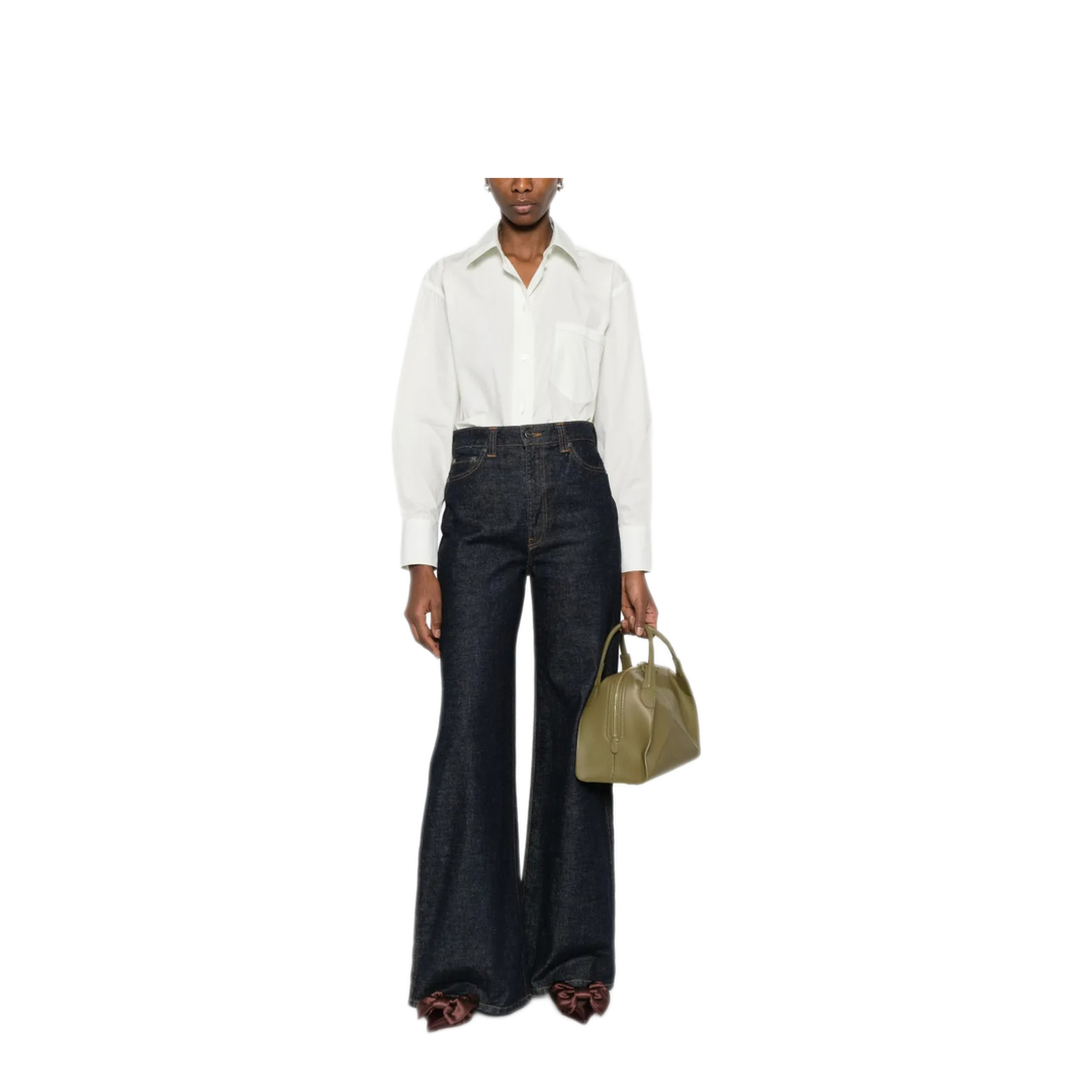 MAYFEYR - Victoria Beckham - Embroidery Cropped Shirt - 1124WSH005238A9634