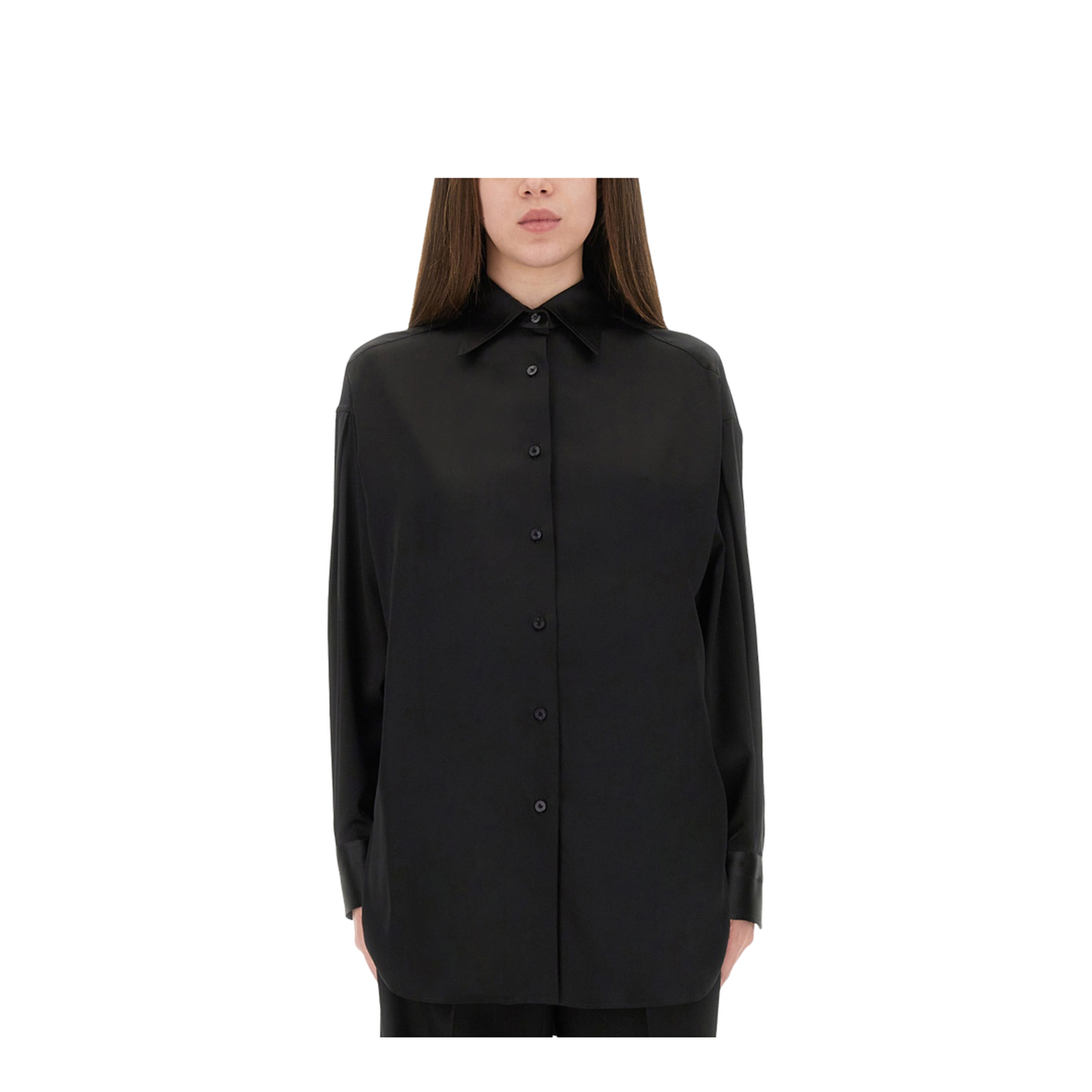 Stretch Silk Satin Shirt