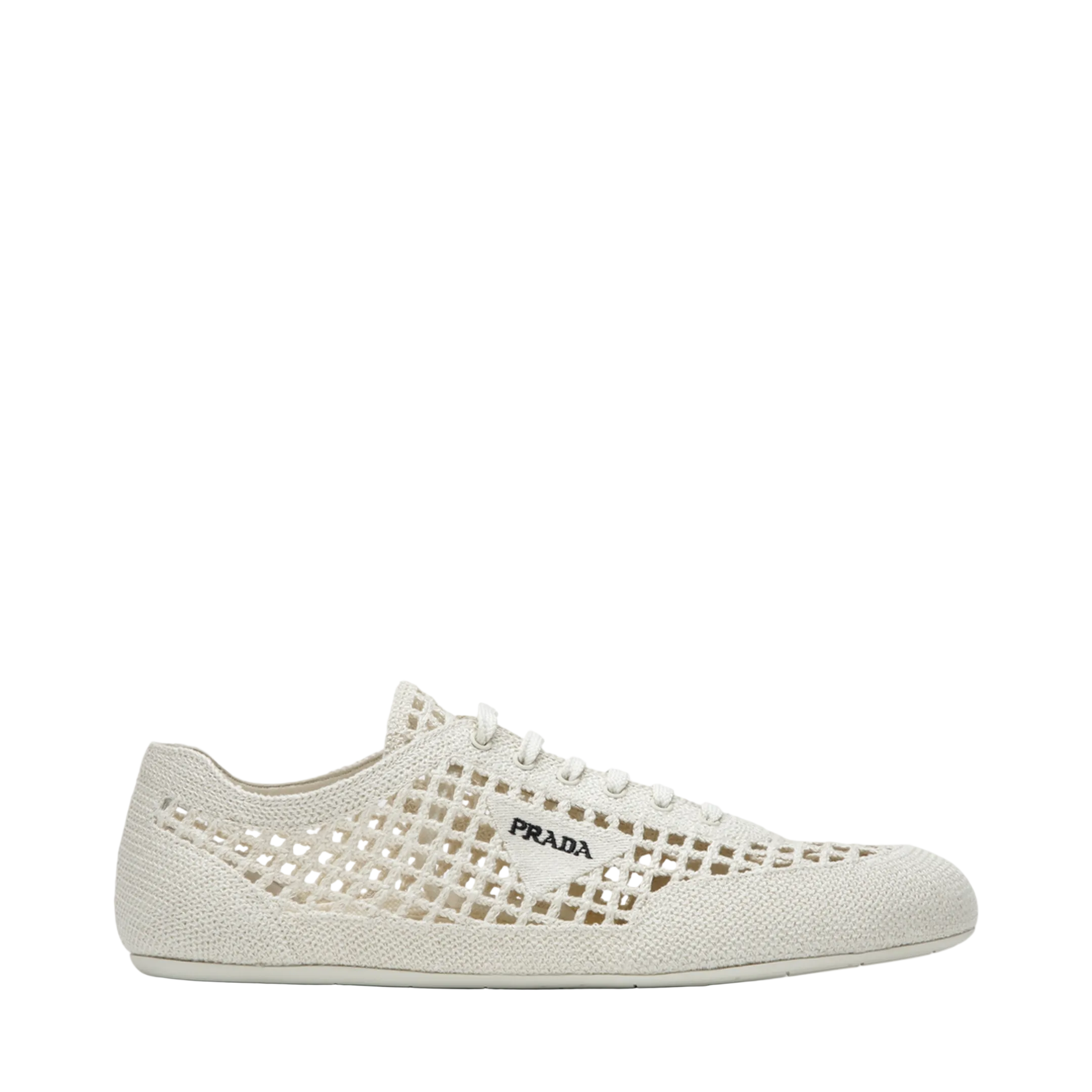 Collapse Sneakers In Ivory Crochet Knit