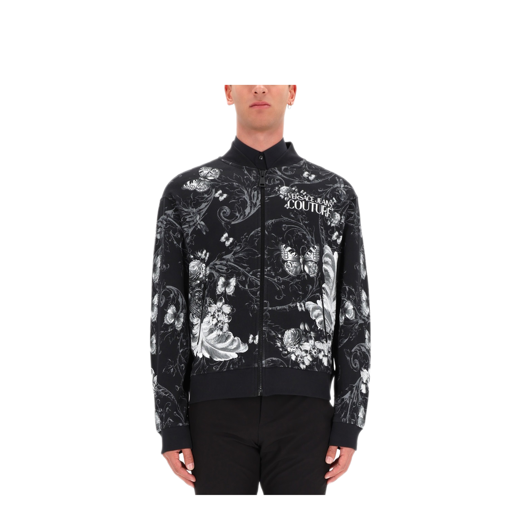 MAYFEYR - VERSACE JEANS COUTURE - Cotton Fleece Bomber Jacket - 79GAI30CFS206U23