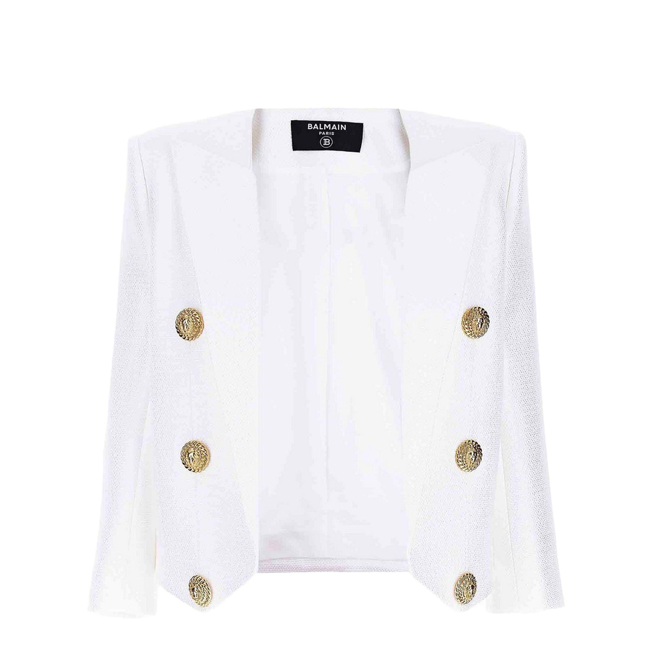 Short Jacket Decorative Appliqués White